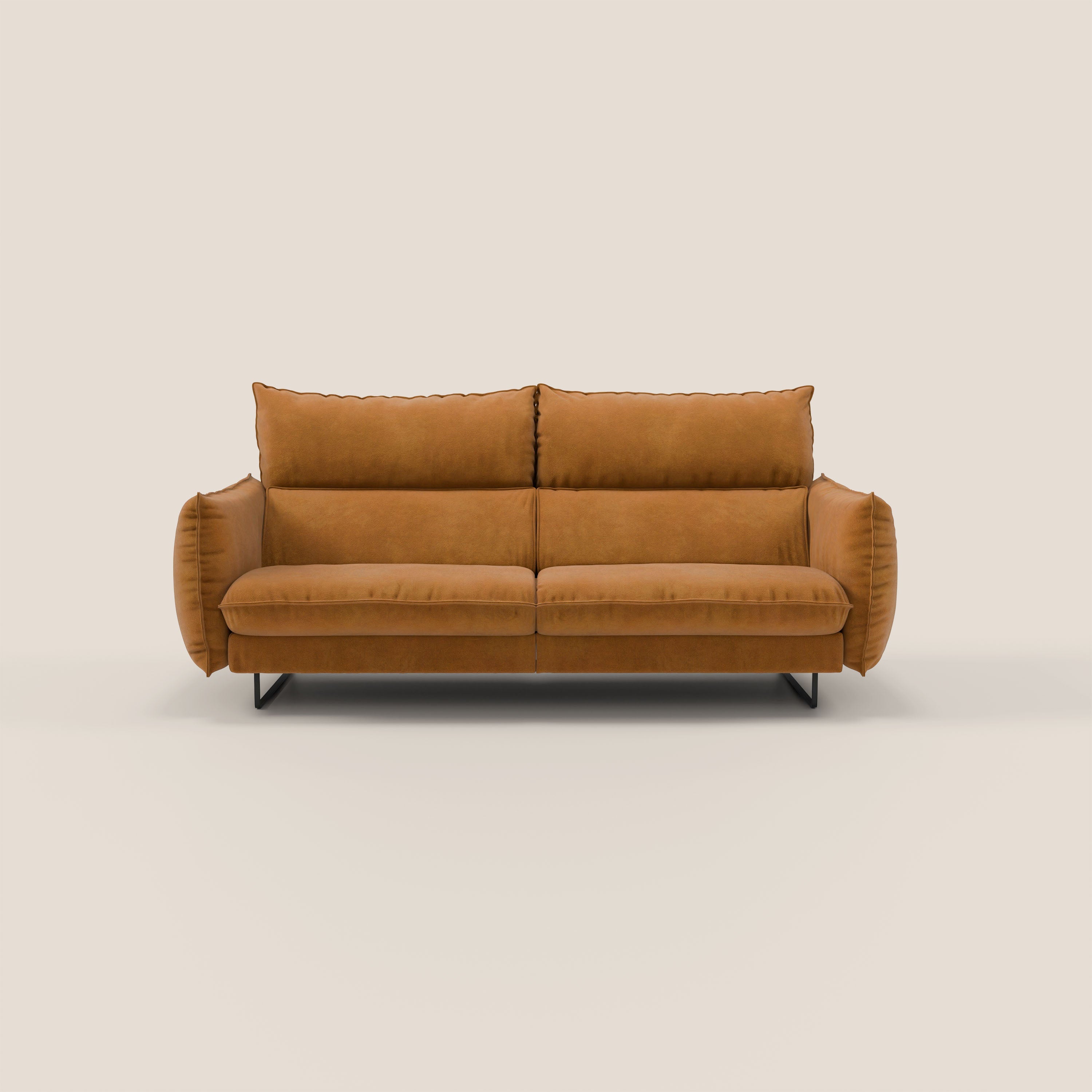 Monamour Divano dal design moderno con opzione relax elettrico in microfibra smacchiabile impermeabile T11 cuoio - divani.store