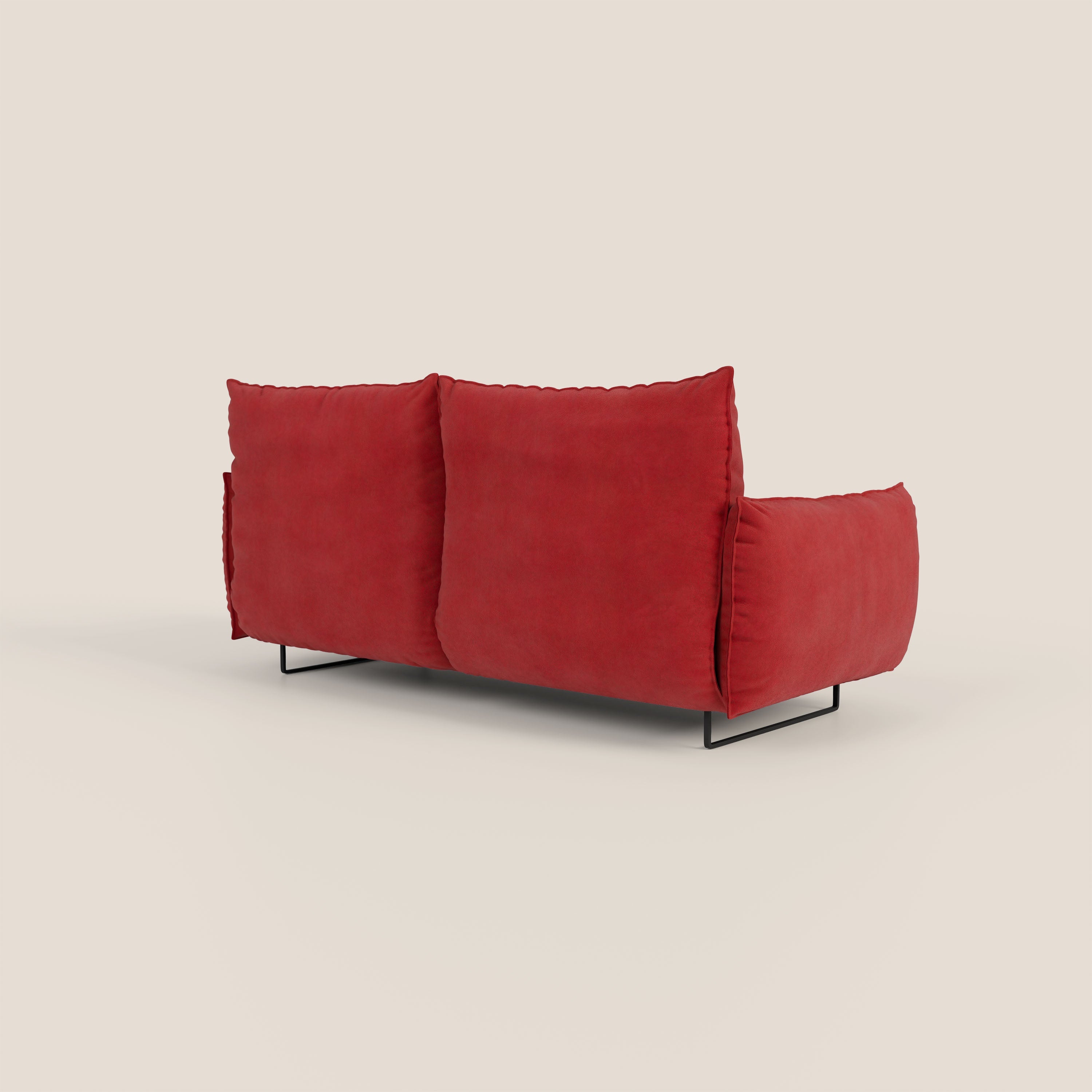 Monamour Divano dal design moderno con opzione relax elettrico in microfibra smacchiabile impermeabile T11 rosso - divani.store