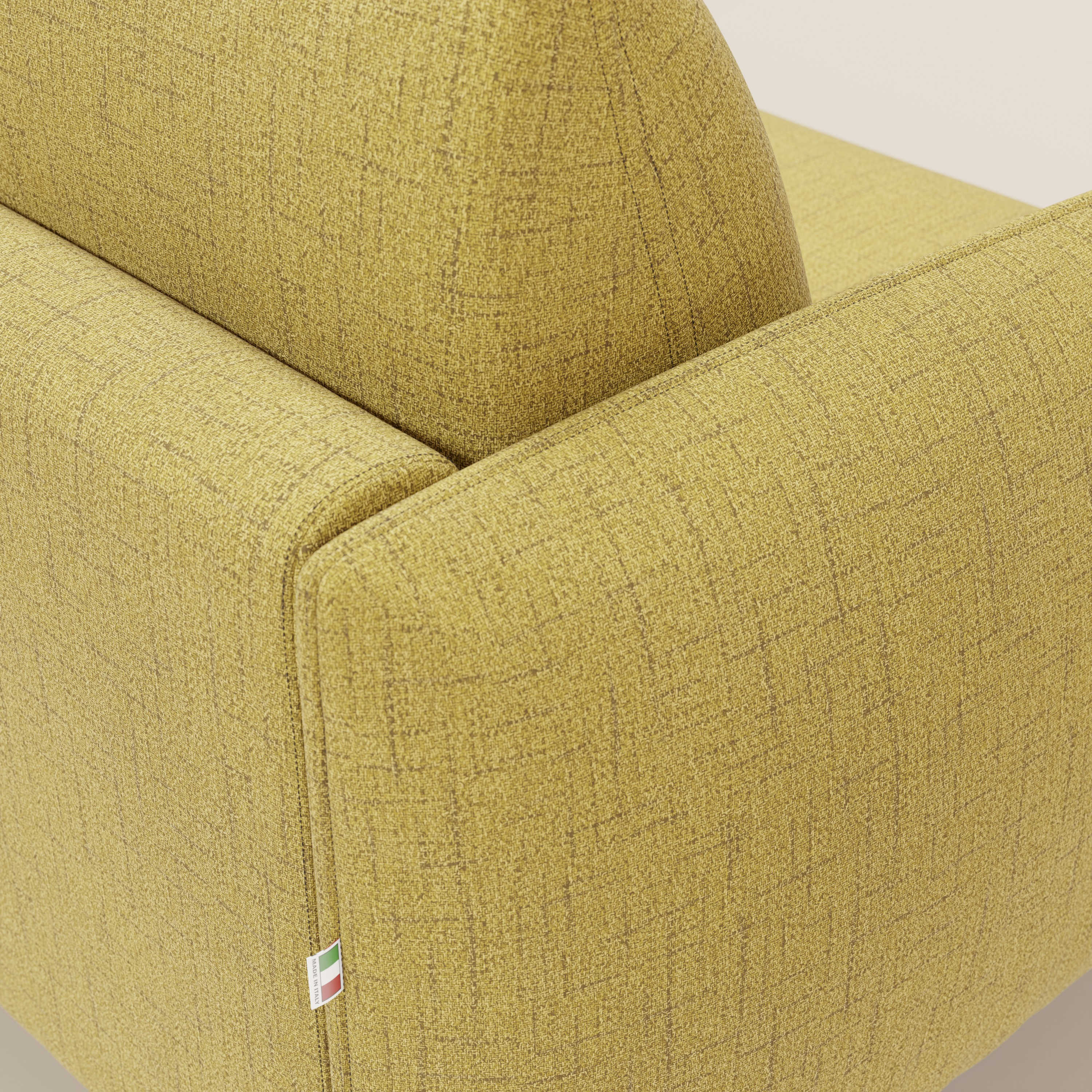 Ninfea Divano Letto Angolare con Penisola Contenitore e Materasso H18 cm - piedini in metallo e Tessuto impermeabile T03 - divani.store