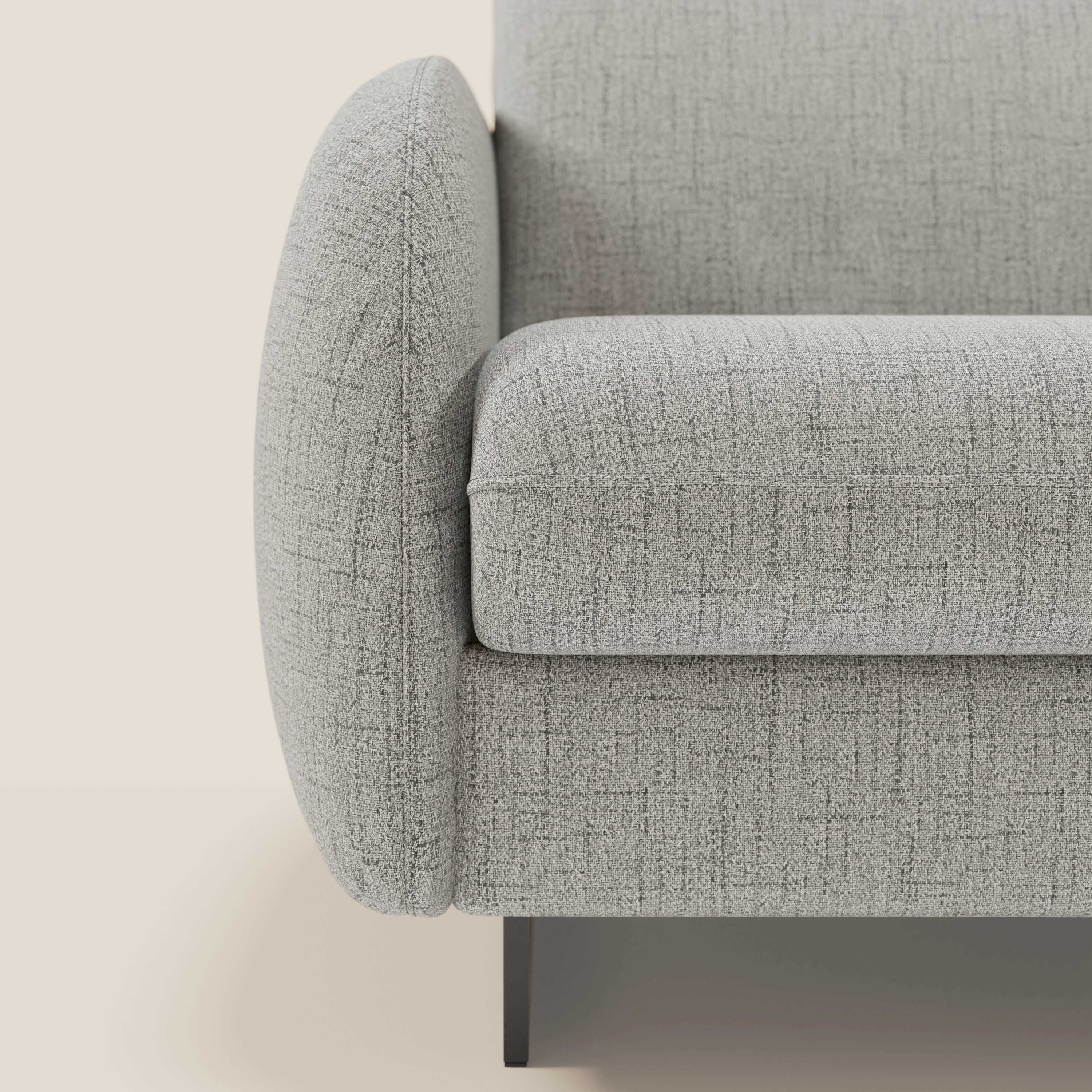 Ninfea Divano Letto Angolare con Penisola Contenitore e Materasso H18 cm - piedini in metallo e Tessuto impermeabile T03 - divani.store