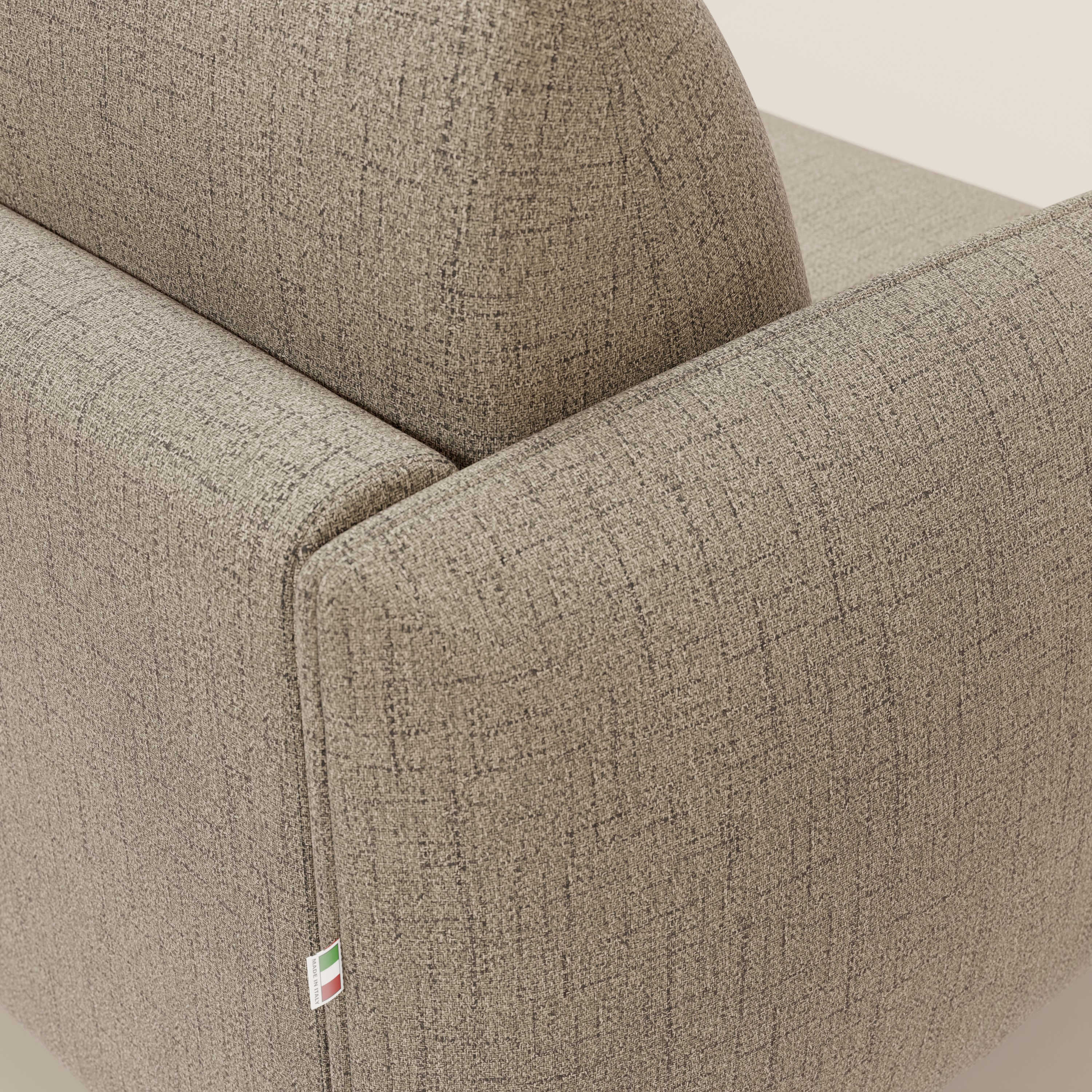 Ninfea Divano Letto Angolare con Penisola Contenitore e Materasso H18 cm - piedini in metallo e Tessuto impermeabile T03 - divani.store