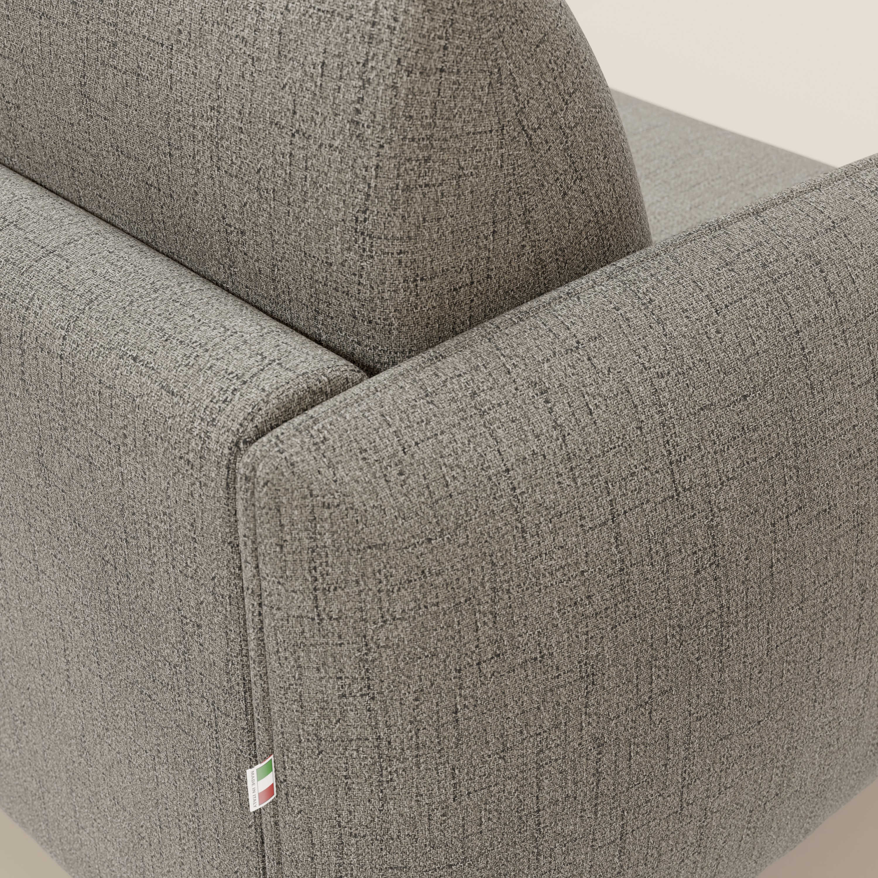 Ninfea Divano Letto Angolare con Penisola Contenitore e Materasso H18 cm - piedini in metallo e Tessuto impermeabile T03 - divani.store