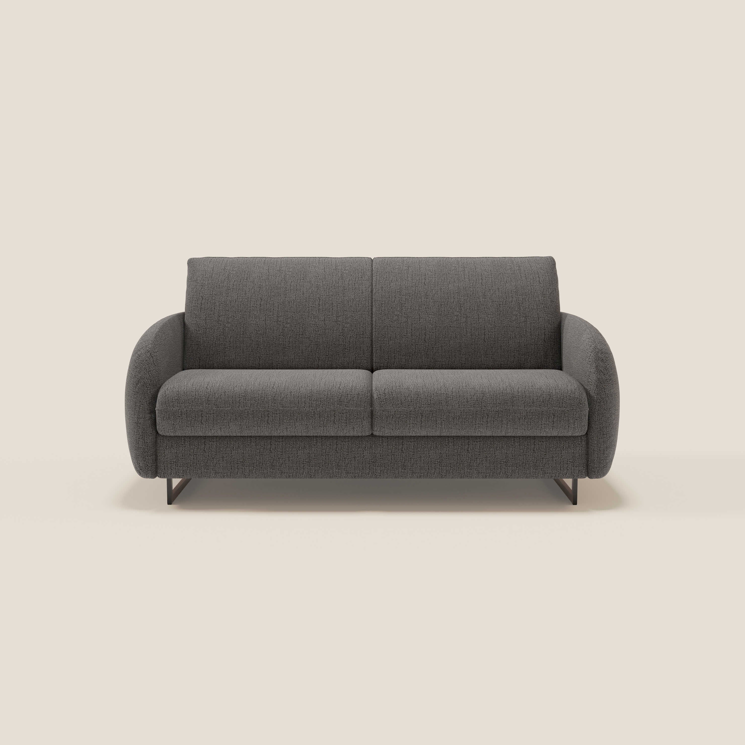 Ninfea divano letto Design Morbido con Piedini alti in Metallo e Materasso H18 cm in tessuto impermeabile T03 - divani.store