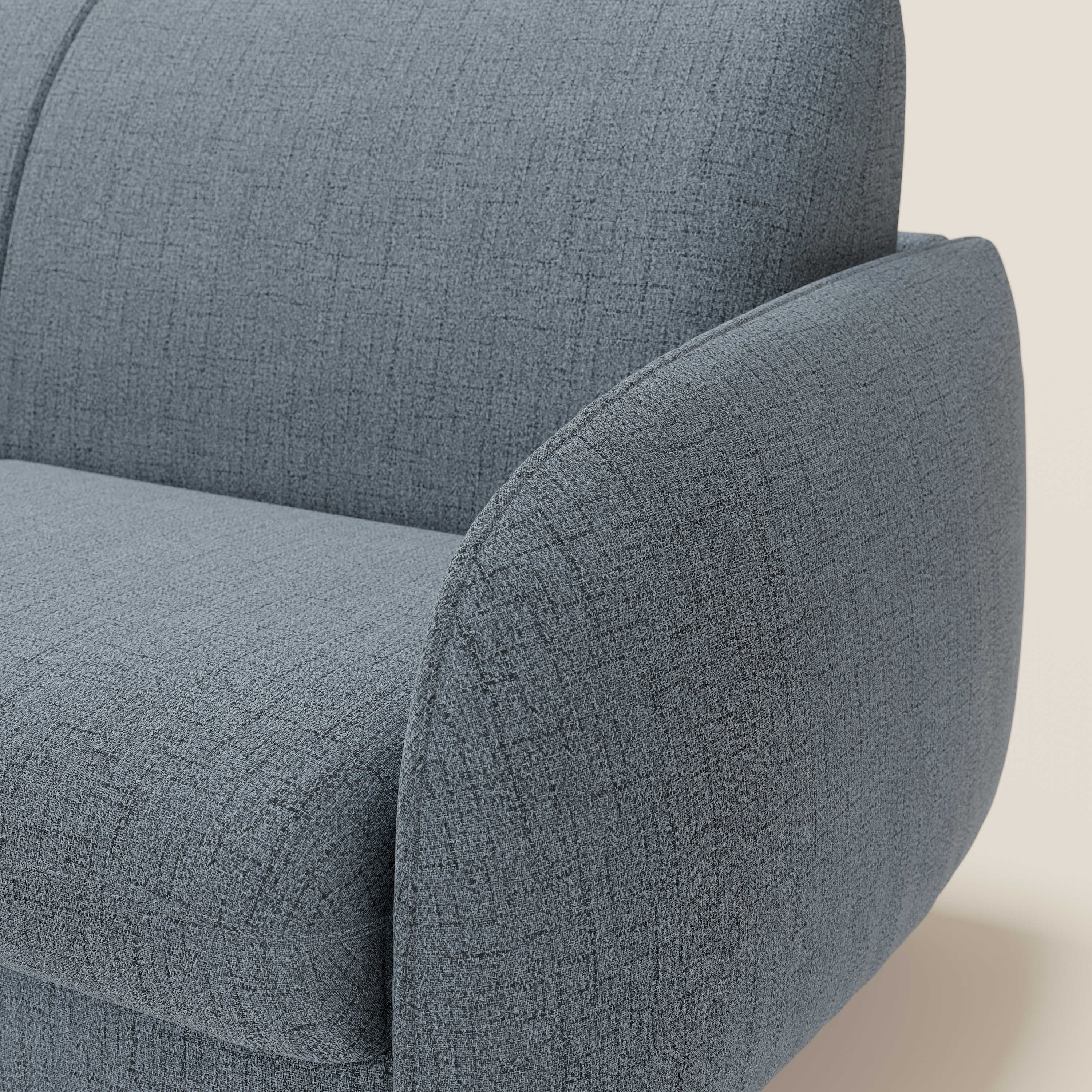 Ninfea divano letto Design Morbido con Piedini alti in Metallo e Materasso H18 cm in tessuto impermeabile T03 - divani.store