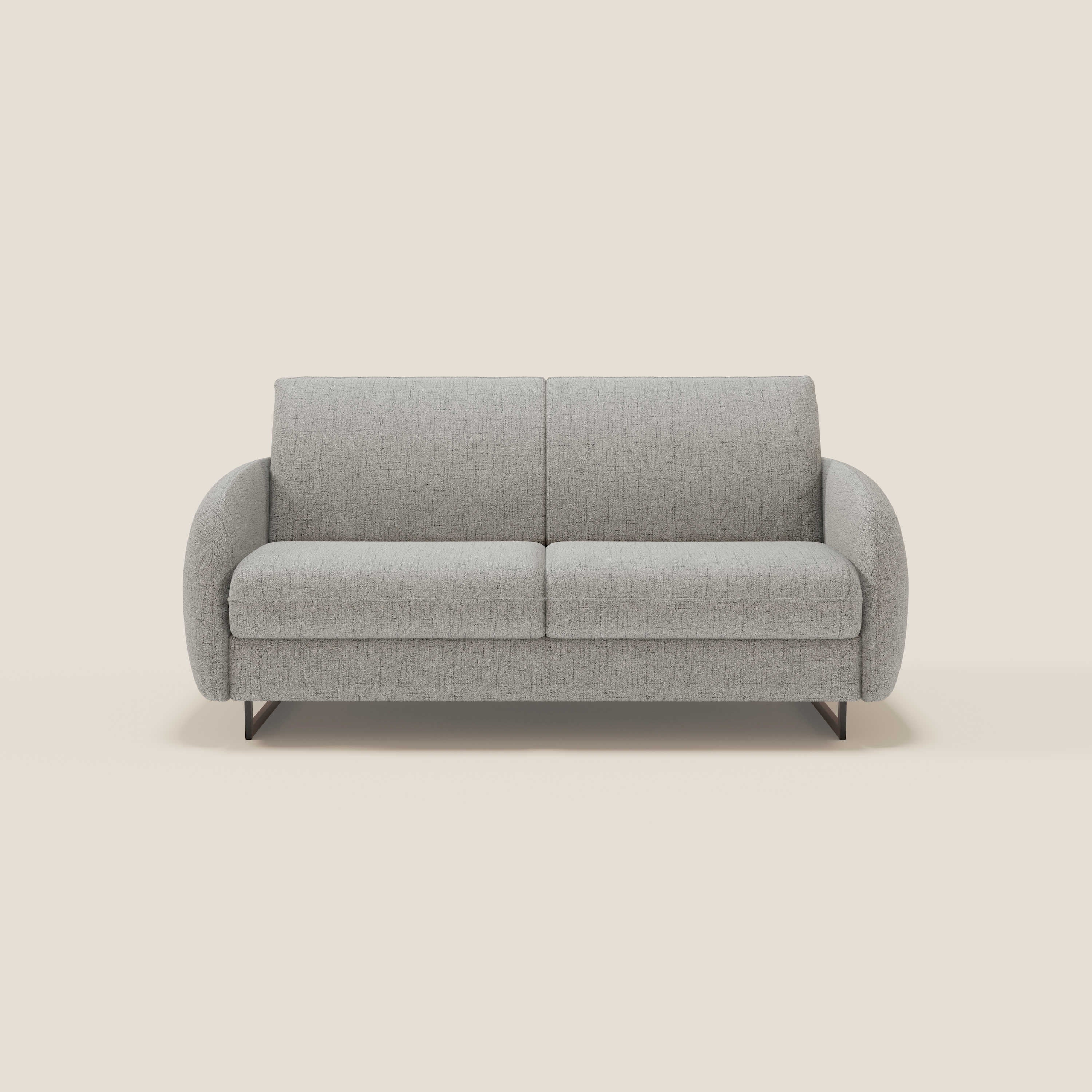 Ninfea divano letto Design Morbido con Piedini alti in Metallo e Materasso H18 cm in tessuto impermeabile T03 - divani.store