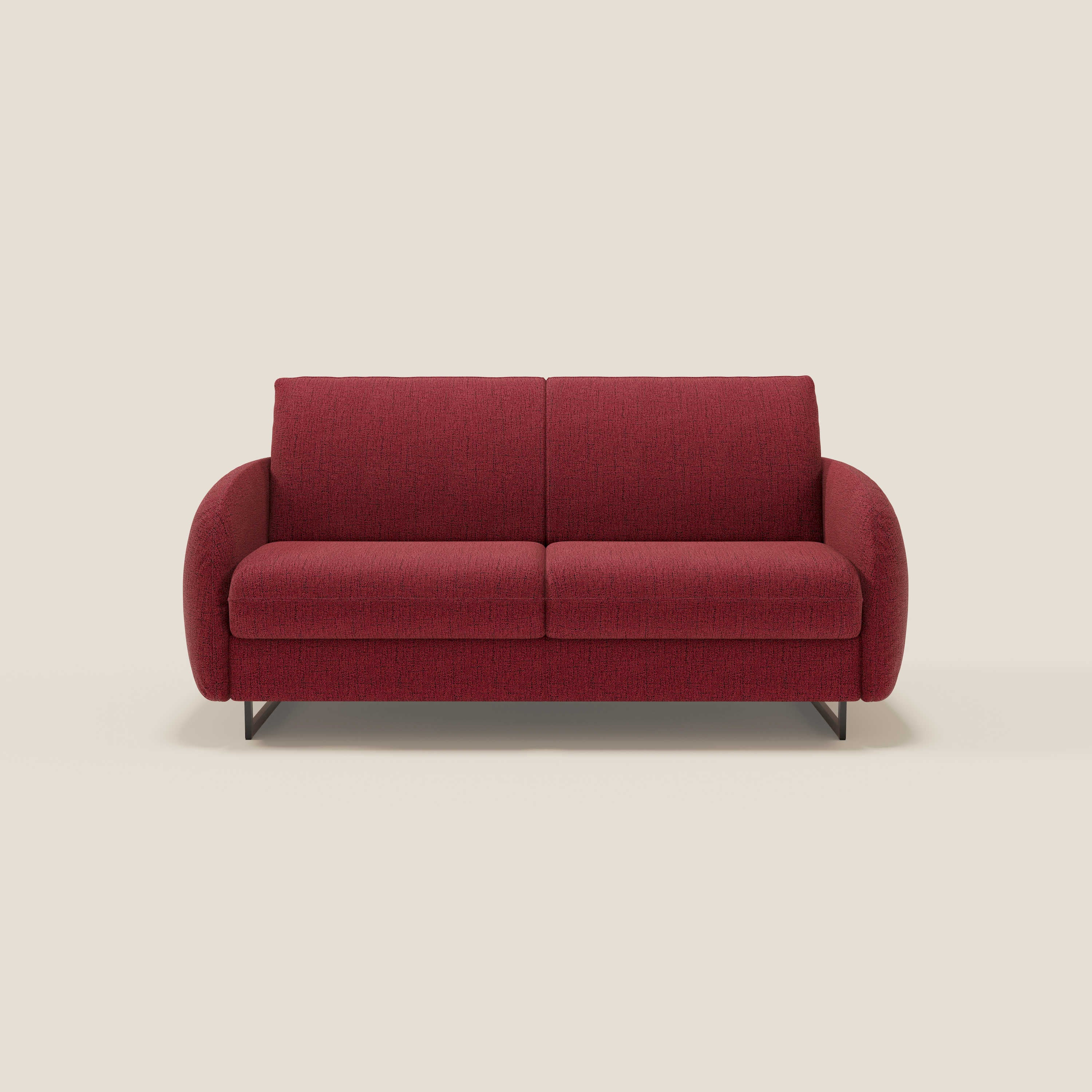 Ninfea divano letto Design Morbido con Piedini alti in Metallo e Materasso H18 cm in tessuto impermeabile T03 - divani.store