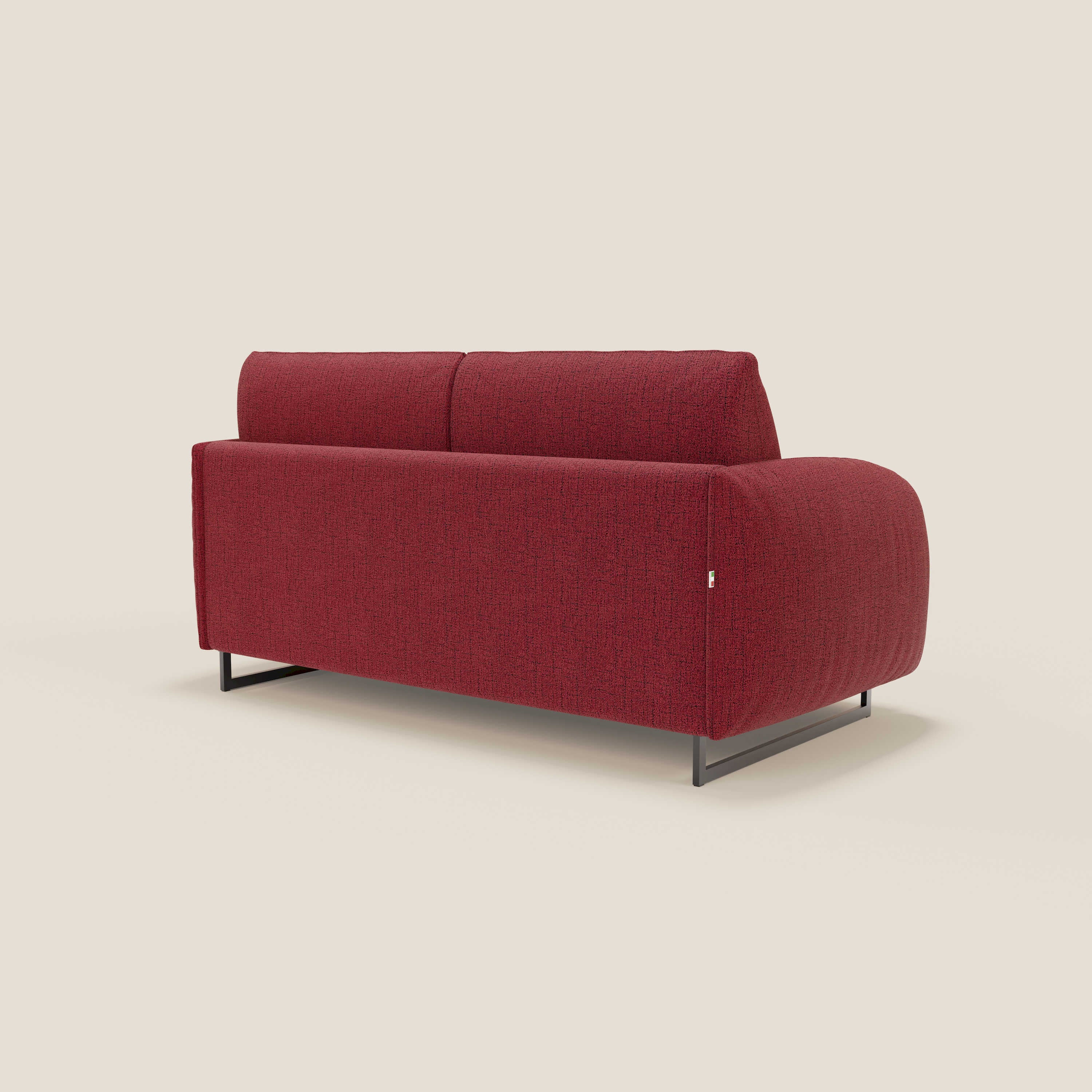 Ninfea divano letto Design Morbido con Piedini alti in Metallo e Materasso H18 cm in tessuto impermeabile T03 - divani.store