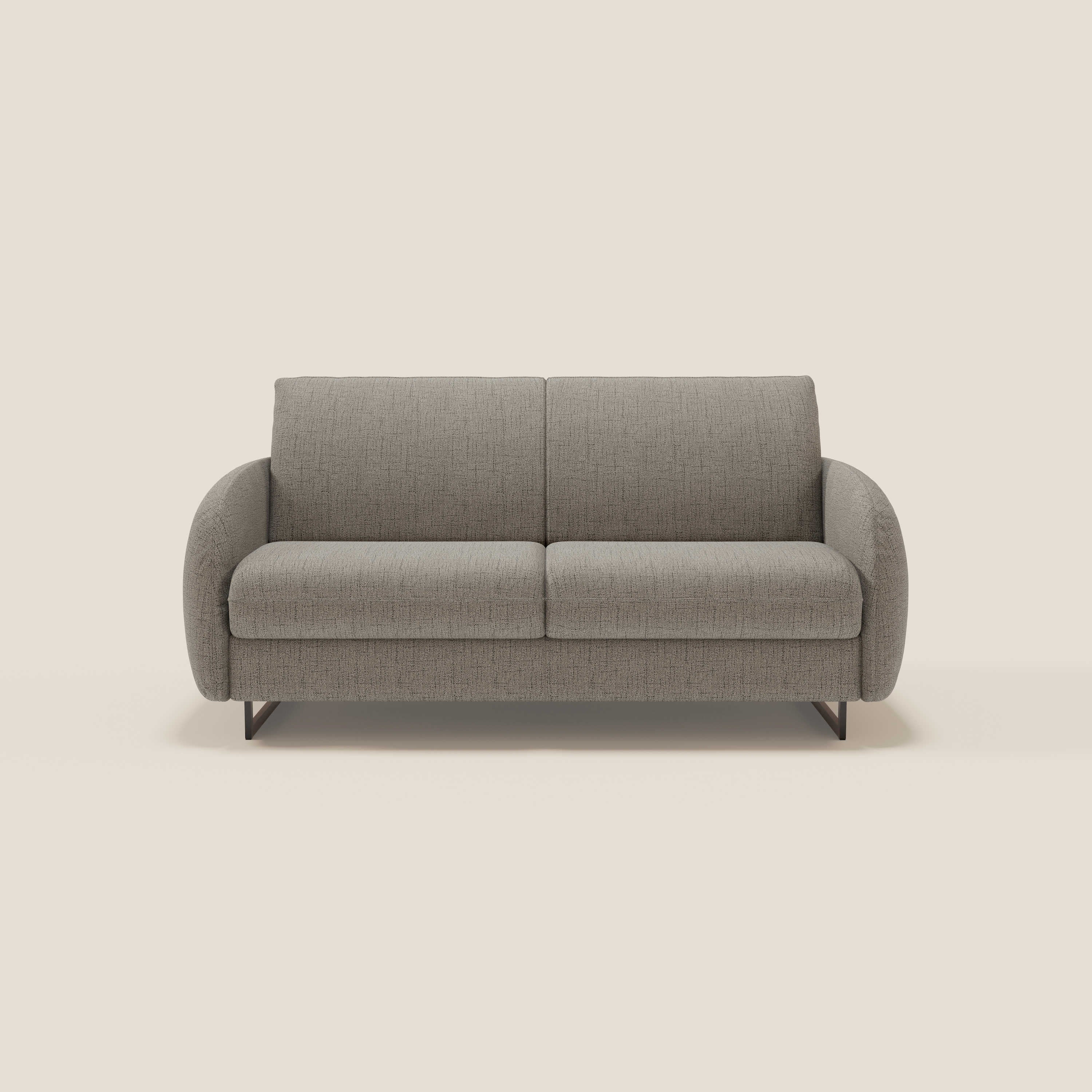 Ninfea divano letto Design Morbido con Piedini alti in Metallo e Materasso H18 cm in tessuto impermeabile T03 - divani.store