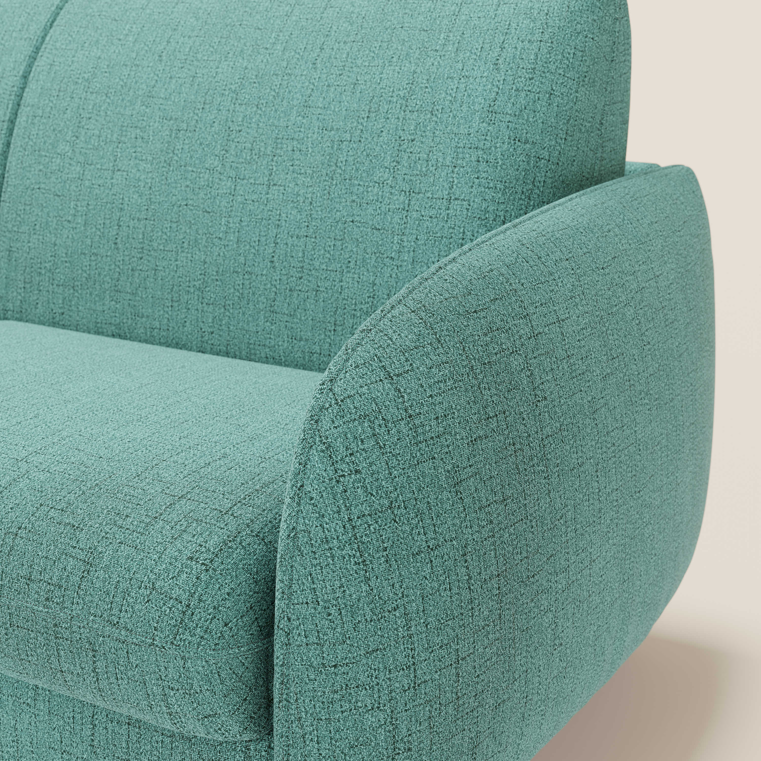 Ninfea divano letto Design Morbido con Piedini alti in Metallo e Materasso H18 cm in tessuto impermeabile T03 - divani.store