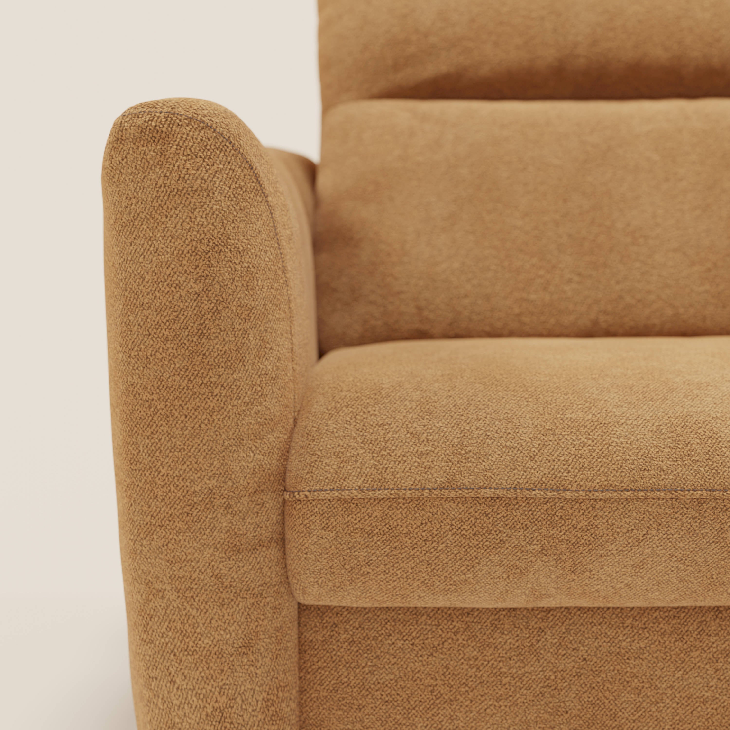 Peonia divano letto angolare con Penisola Contenitore - Materasso H18 cm in Bouclé Impermeabile T07 - divani.store