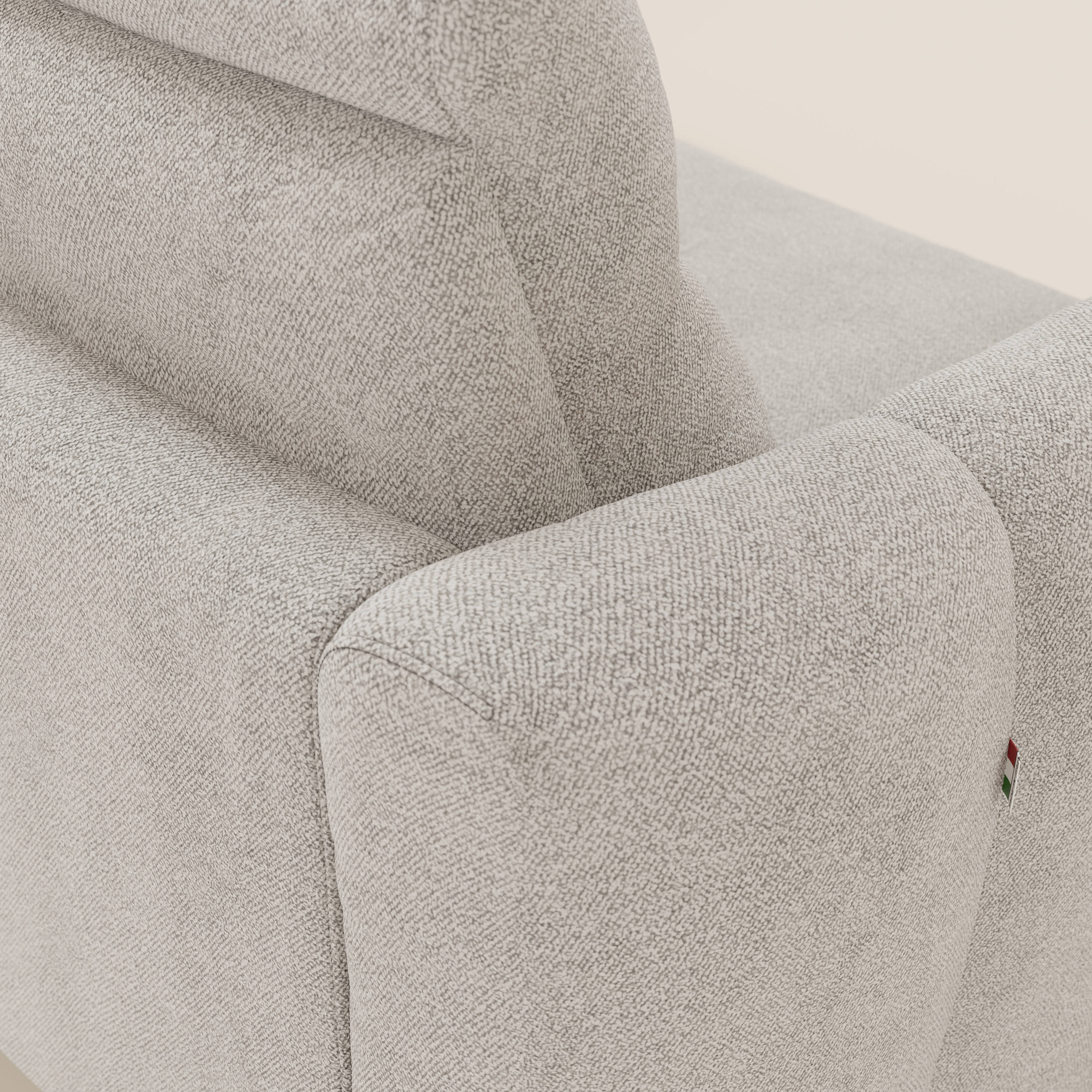 Peonia divano letto angolare con Penisola Contenitore - Materasso H18 cm in Bouclé Impermeabile T07 - divani.store