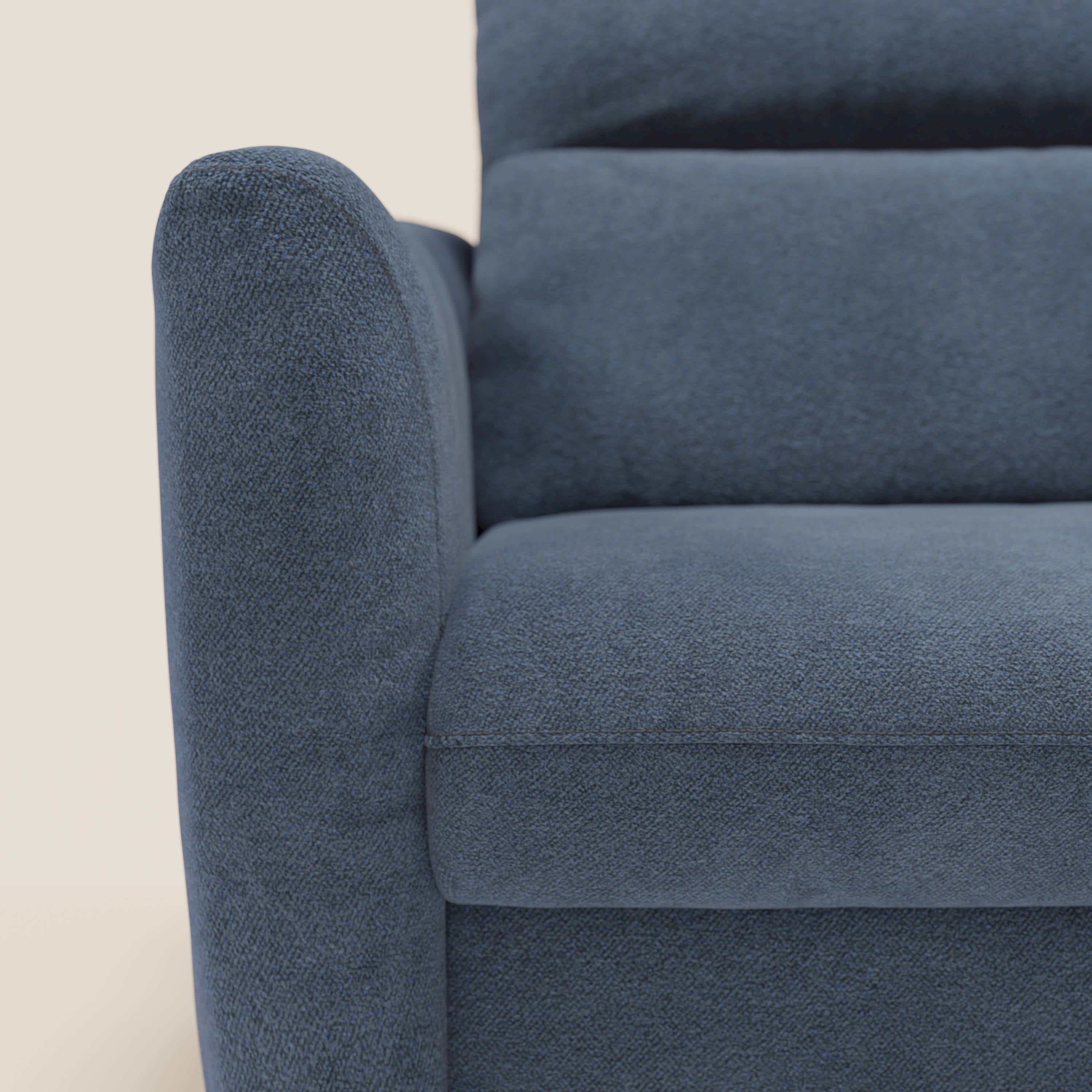 Peonia divano letto angolare con Penisola Contenitore - Materasso H18 cm in Bouclé Impermeabile T07 - divani.store