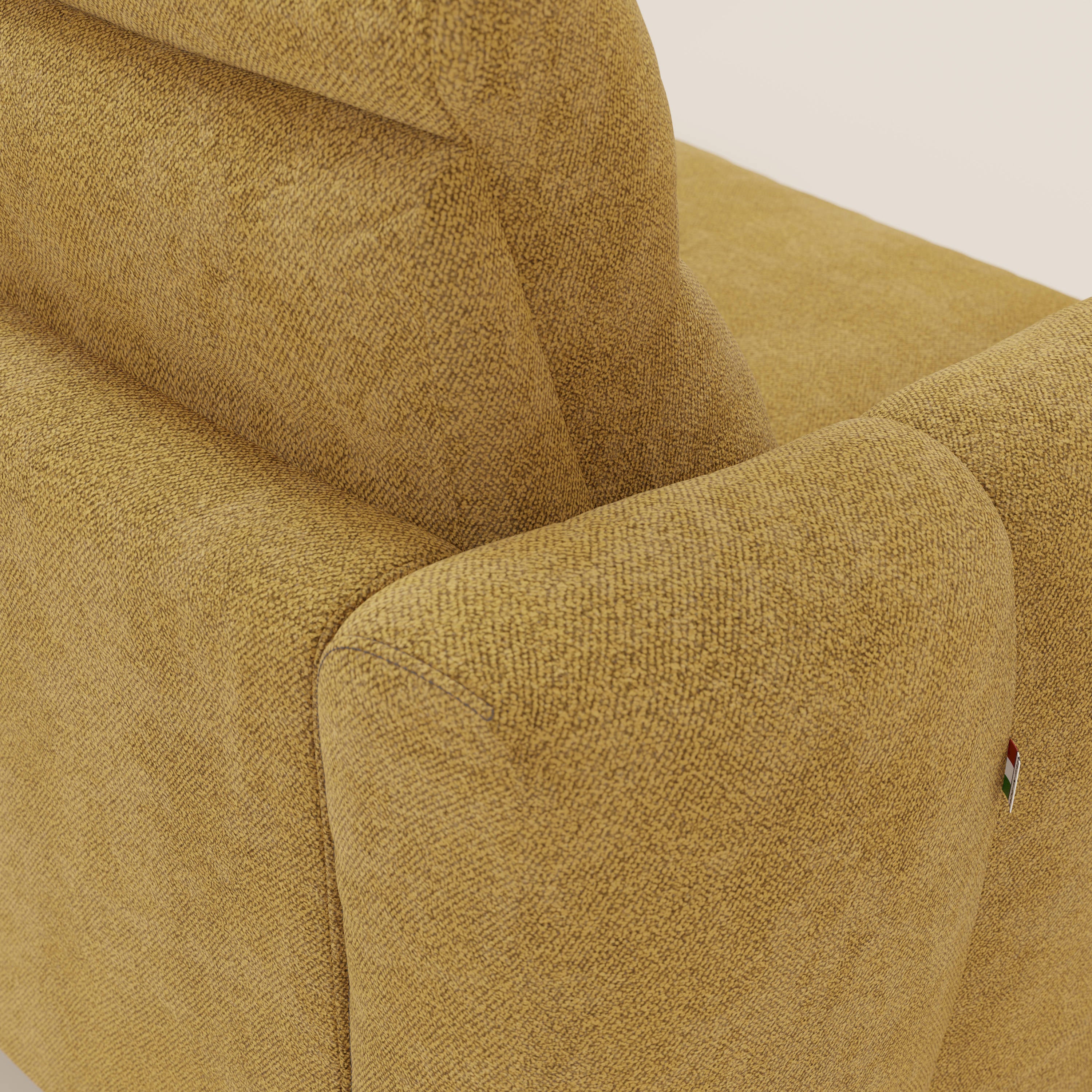 Peonia divano letto angolare con Penisola Contenitore - Materasso H18 cm in Bouclé Impermeabile T07 - divani.store