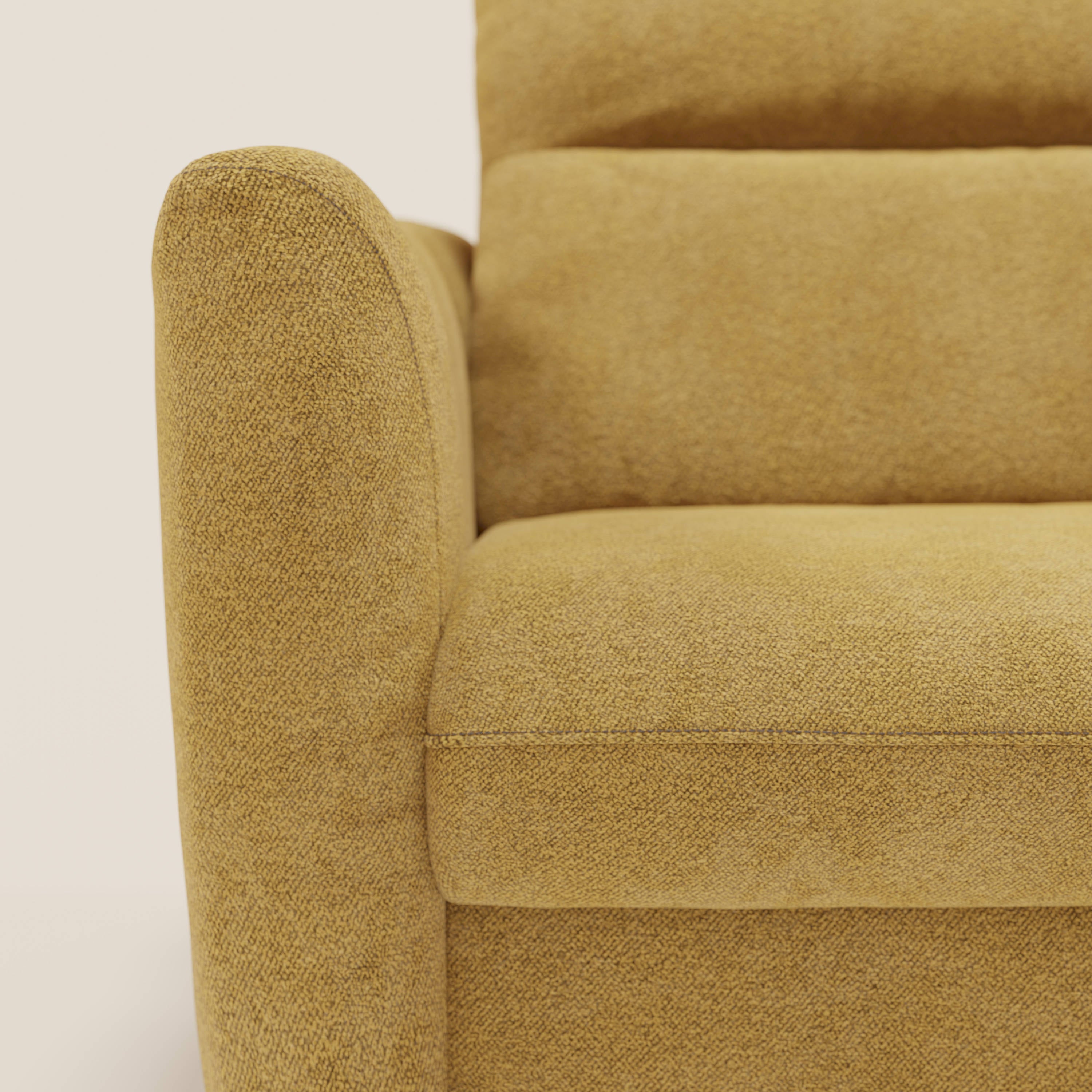 Peonia divano letto angolare con Penisola Contenitore - Materasso H18 cm in Bouclé Impermeabile T07 - divani.store