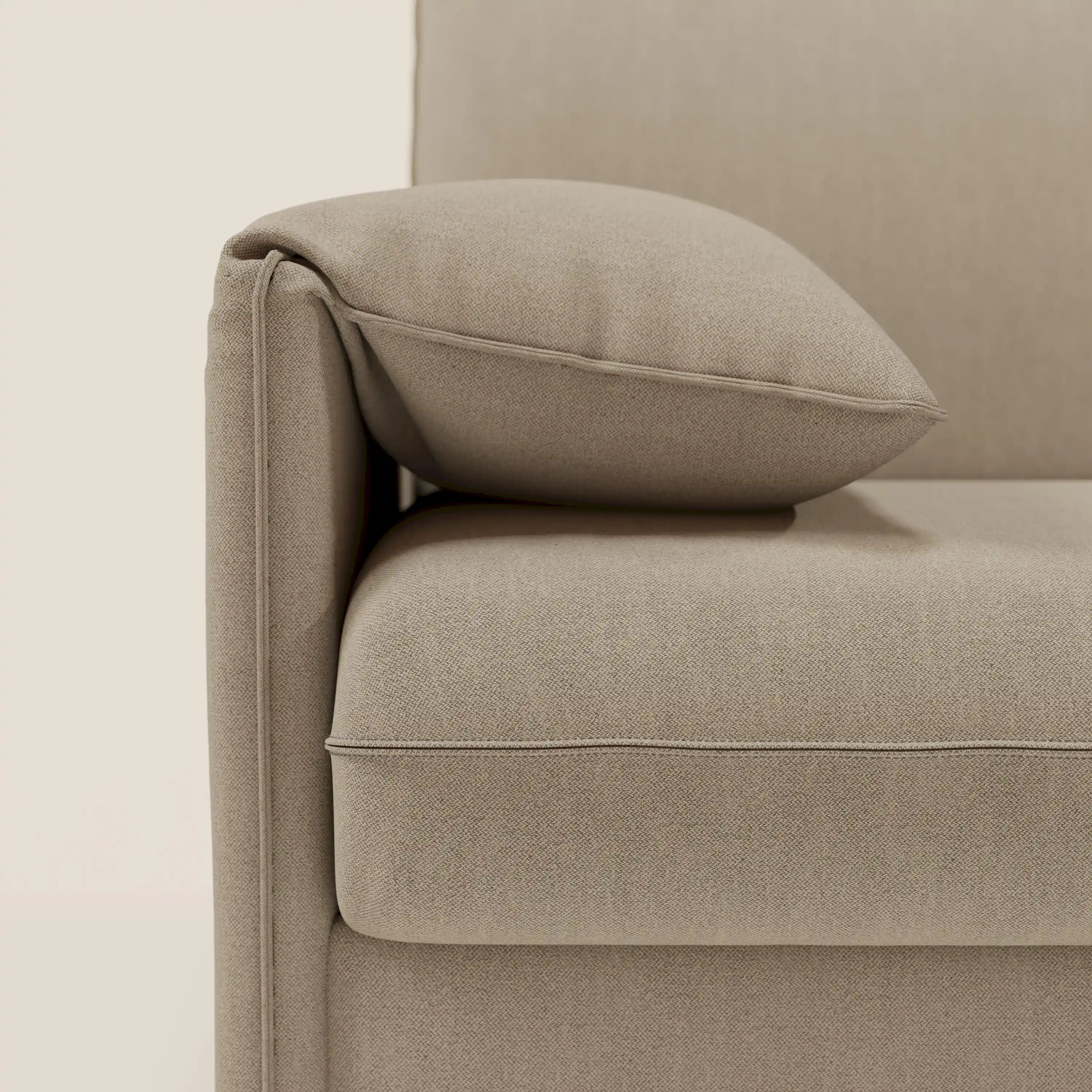 Primula divano letto angolare con materasso H18 cm - penisola contenitore in tessuto smacchiabile T05 - divani.store