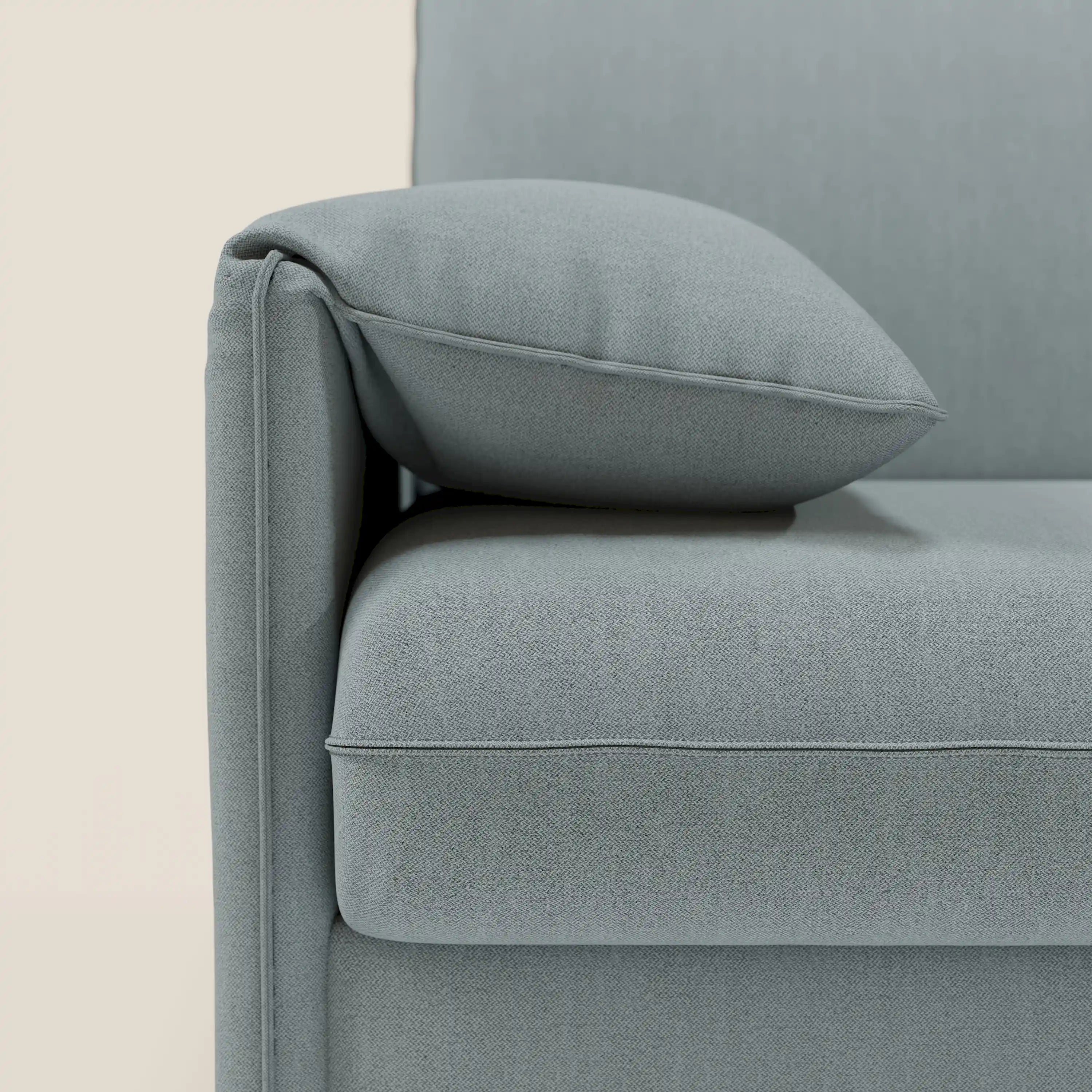 Primula divano letto angolare con materasso H18 cm - penisola contenitore in tessuto smacchiabile T05 - divani.store