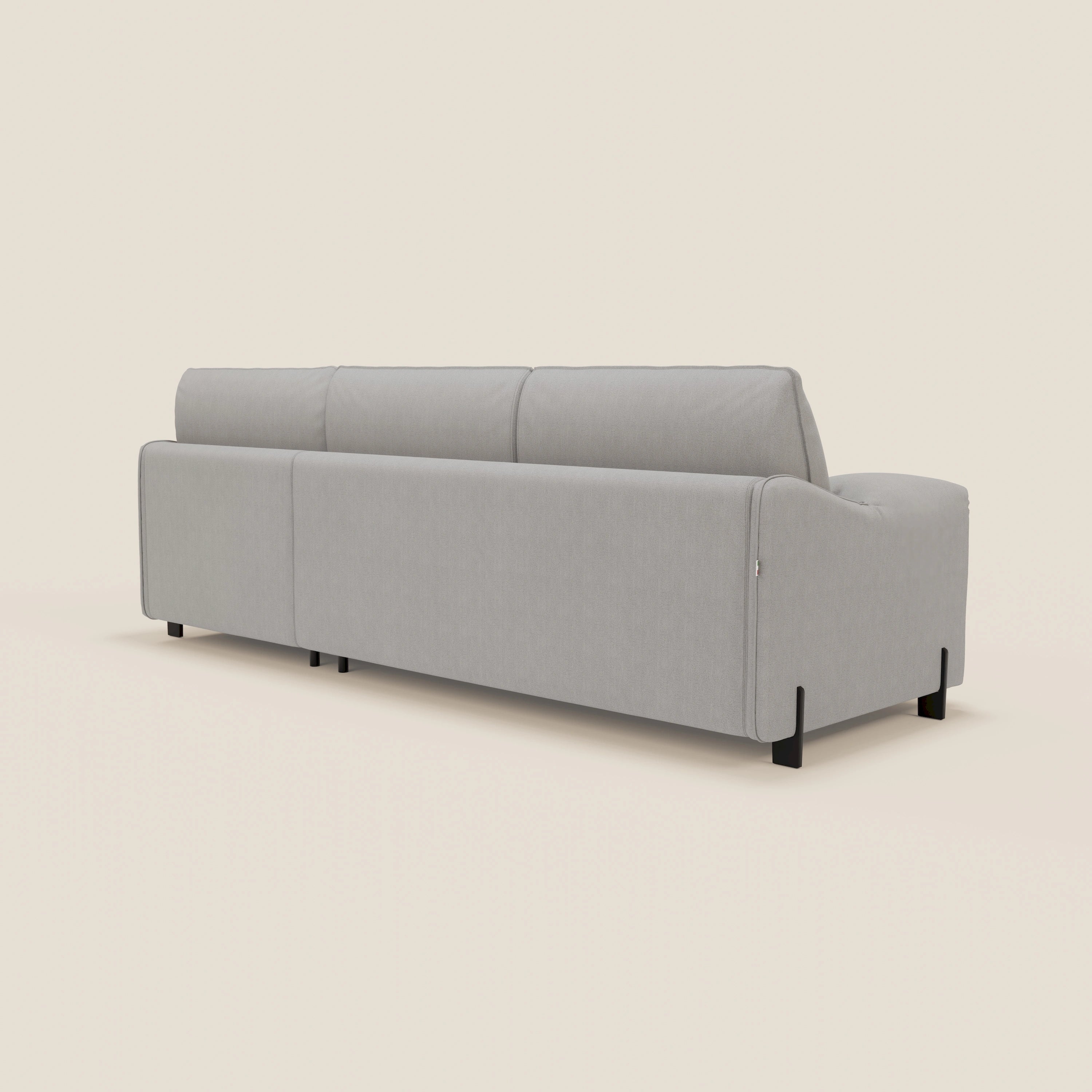 Primula divano letto angolare con materasso H18 cm - penisola contenitore in tessuto smacchiabile T05 - divani.store