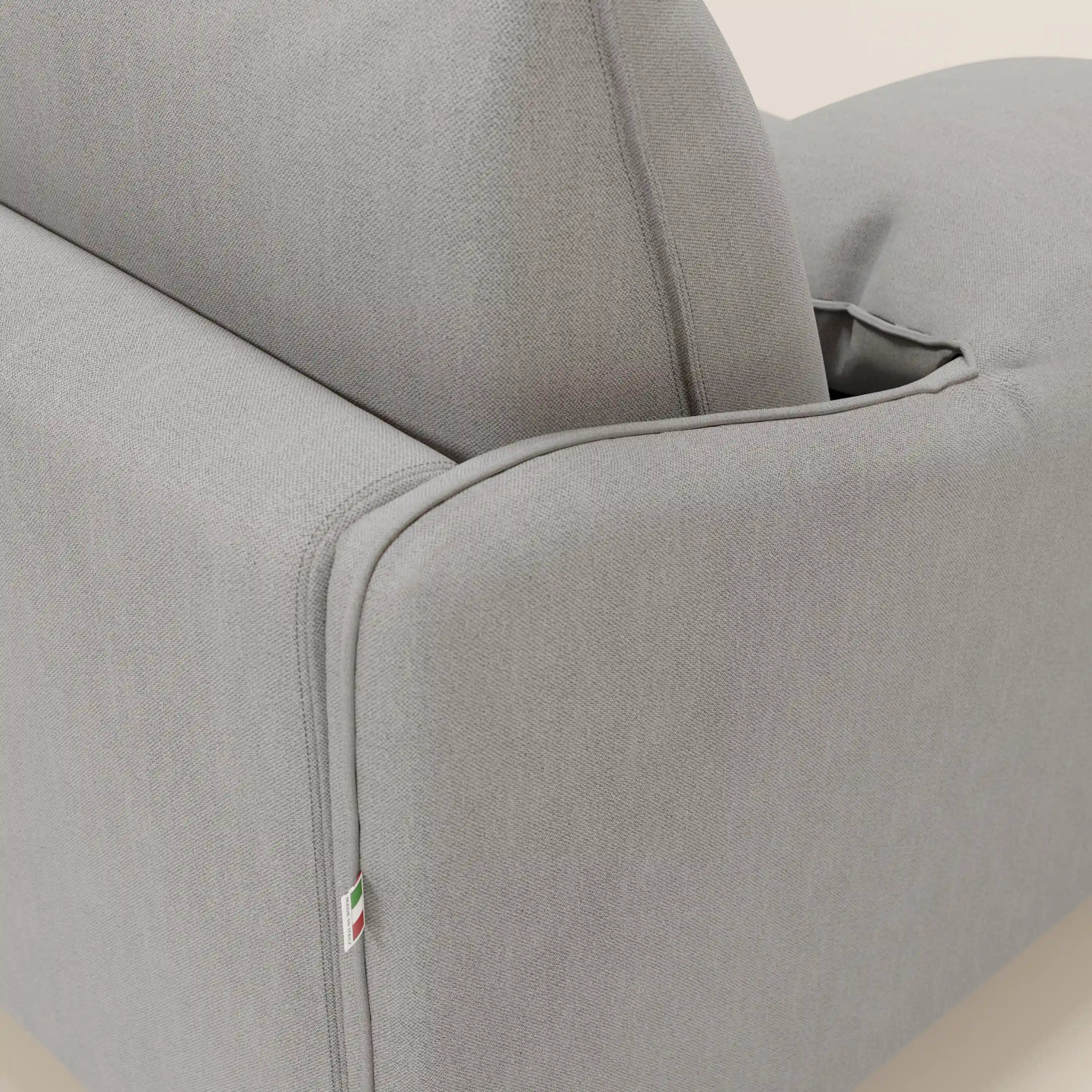 Primula divano letto angolare con materasso H18 cm - penisola contenitore in tessuto smacchiabile T05 - divani.store