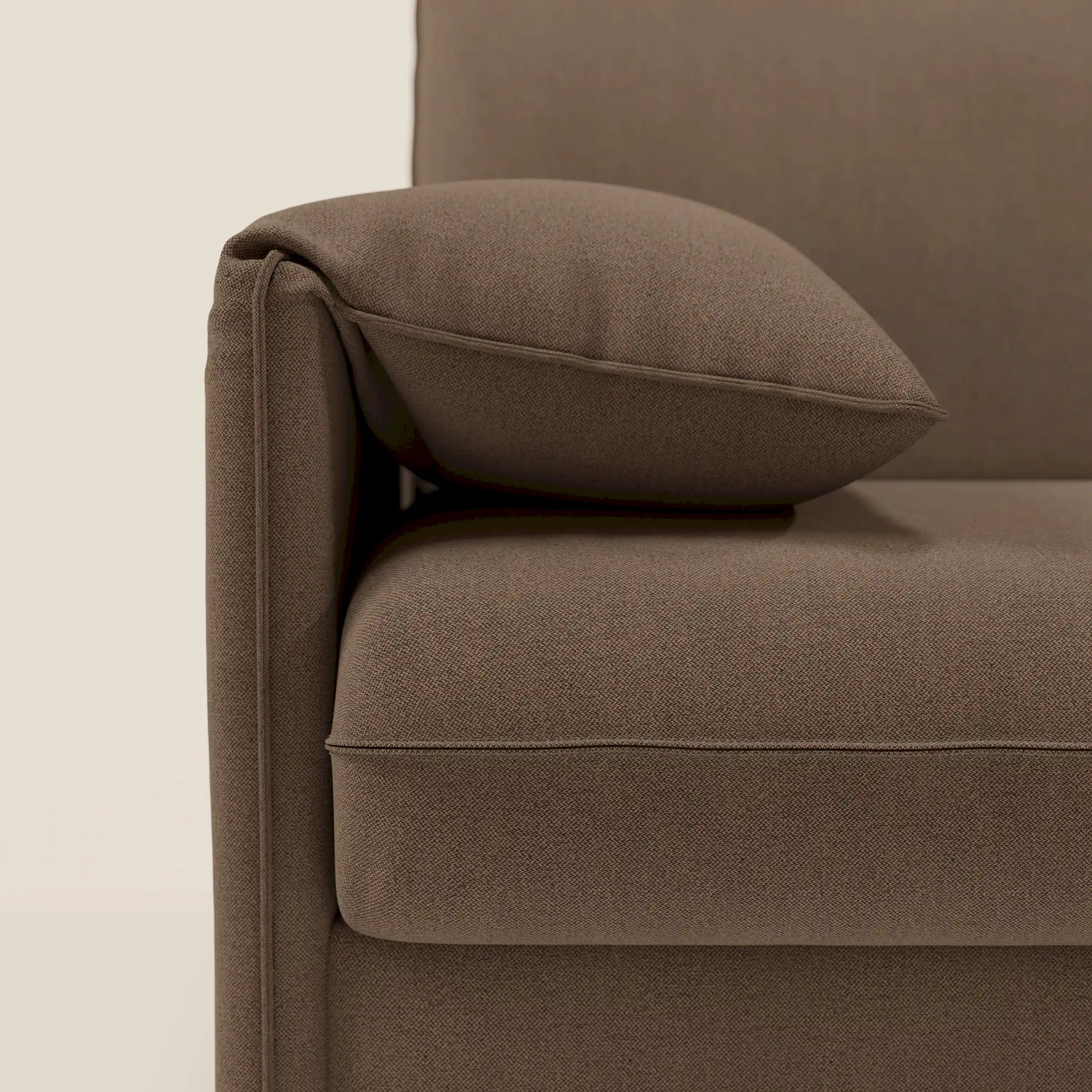 Primula divano letto angolare con materasso H18 cm - penisola contenitore in tessuto smacchiabile T05 - divani.store