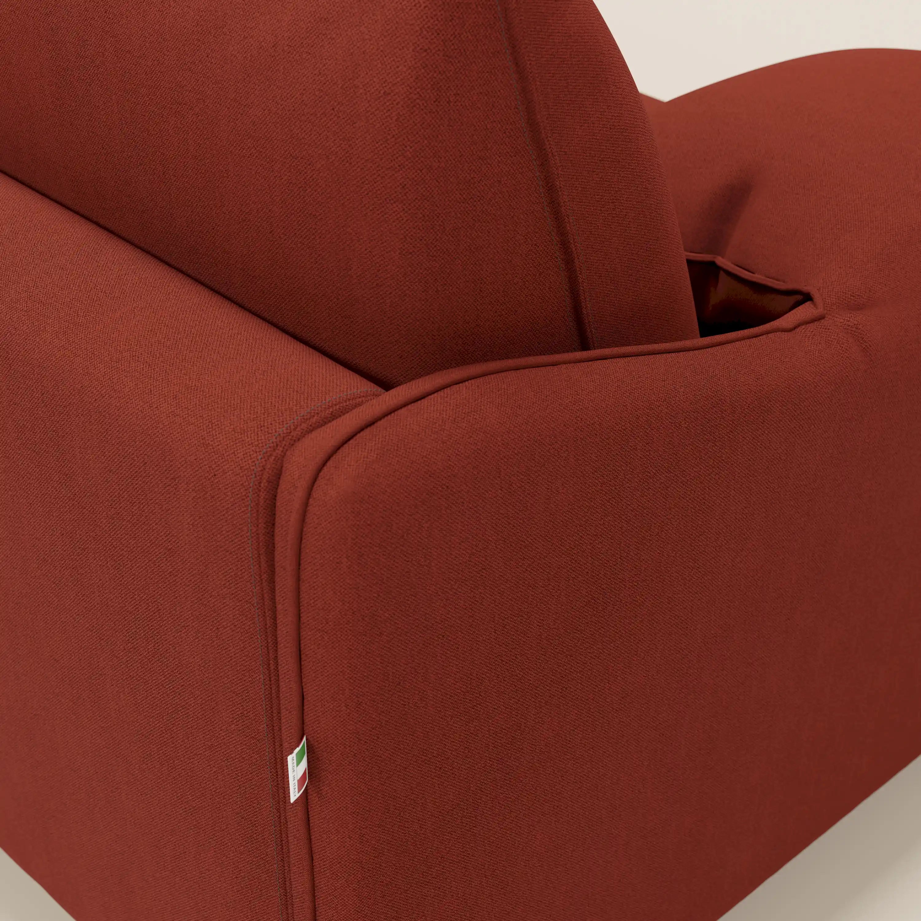 Primula divano letto angolare con materasso H18 cm - penisola contenitore in tessuto smacchiabile T05 - divani.store