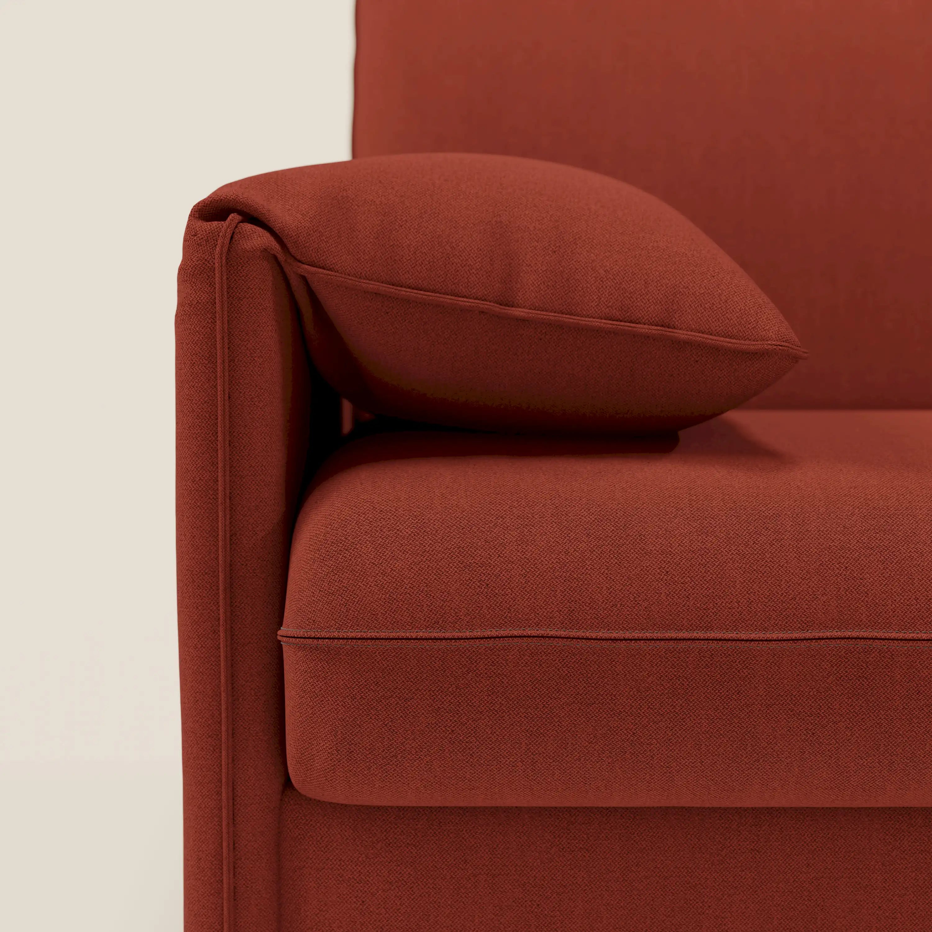 Primula divano letto angolare con materasso H18 cm - penisola contenitore in tessuto smacchiabile T05 - divani.store