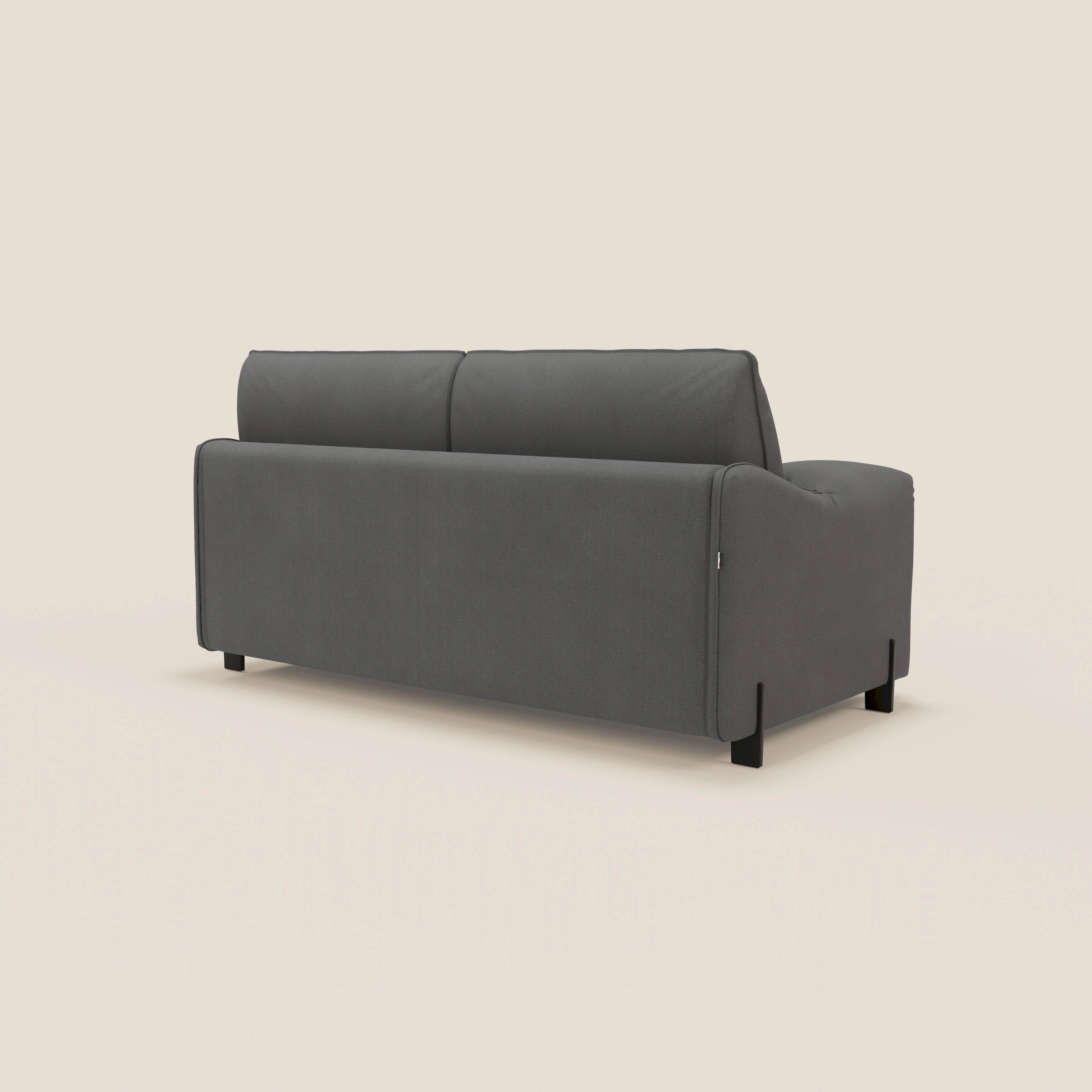 Primula divano letto con materasso alto 18 cm - braccioli mobili e tessuto smacchiabile T05 - divani.store