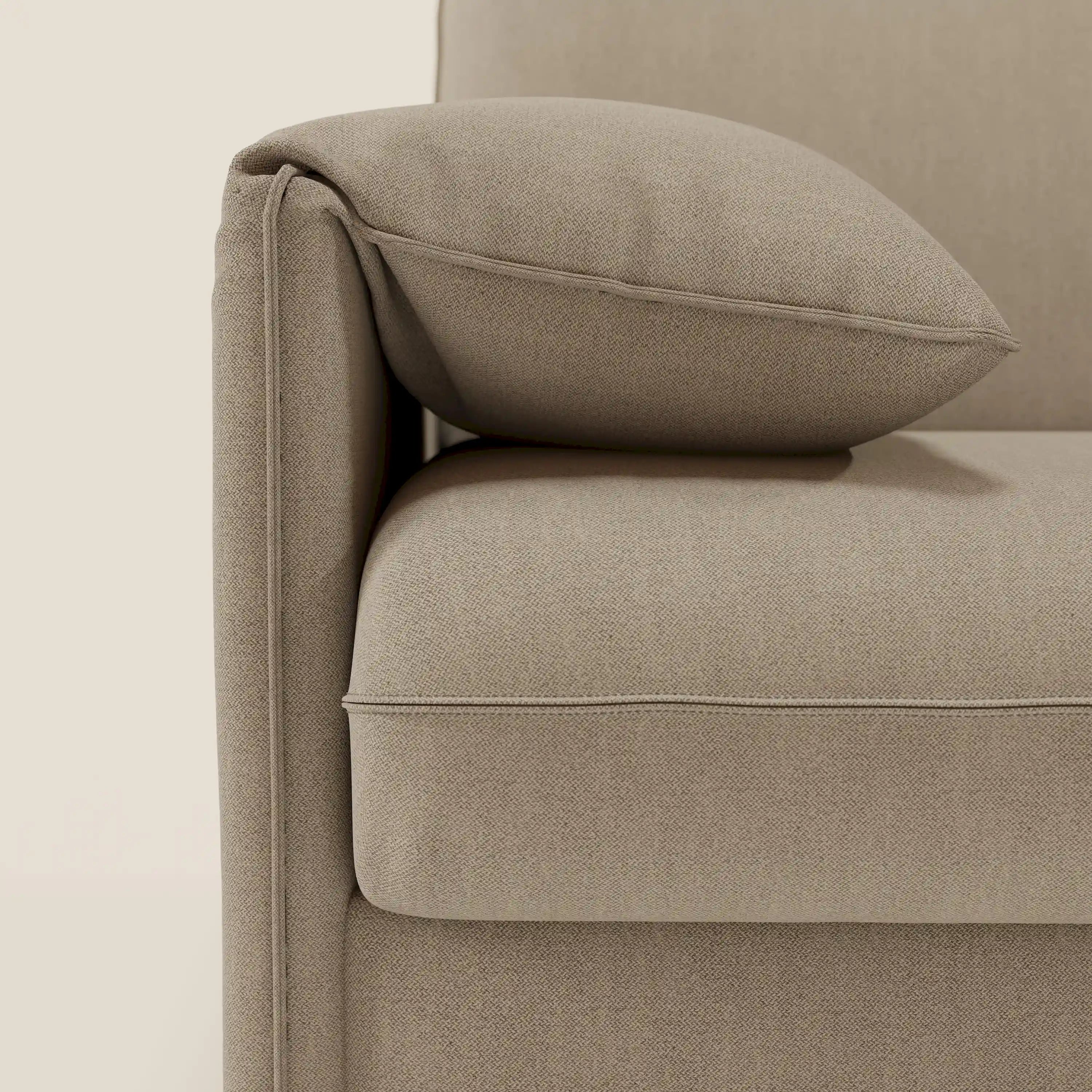 Primula divano letto con materasso alto 18 cm - braccioli mobili e tessuto smacchiabile T05 - divani.store