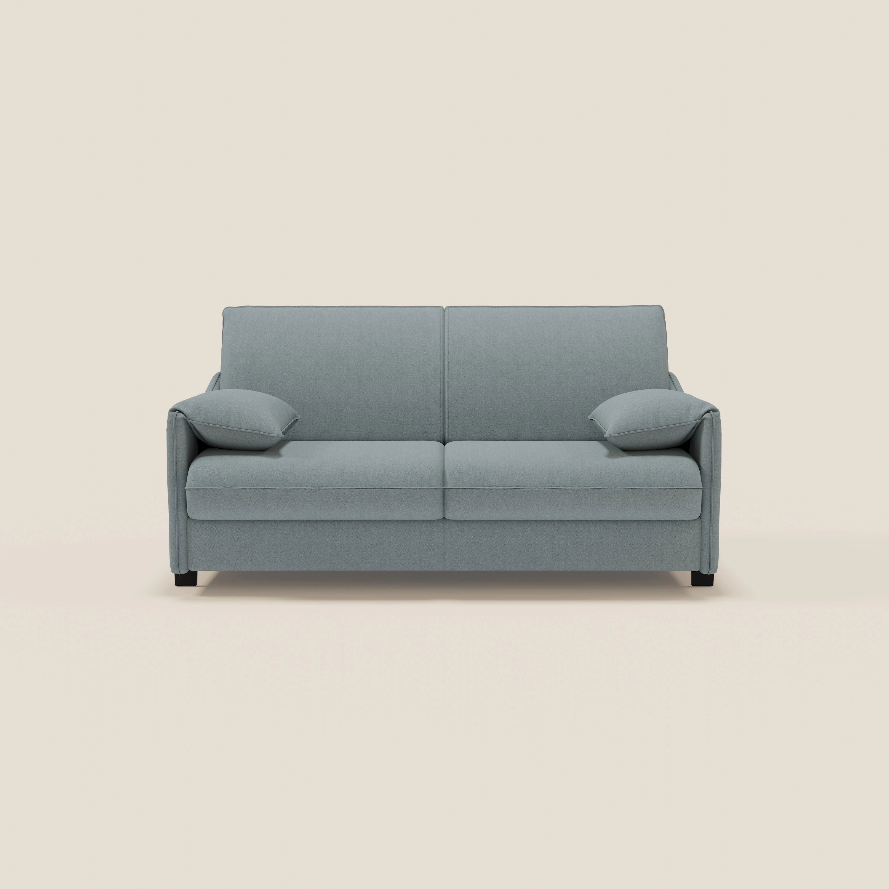 Primula divano letto con materasso alto 18 cm - braccioli mobili e tessuto smacchiabile T05 - divani.store
