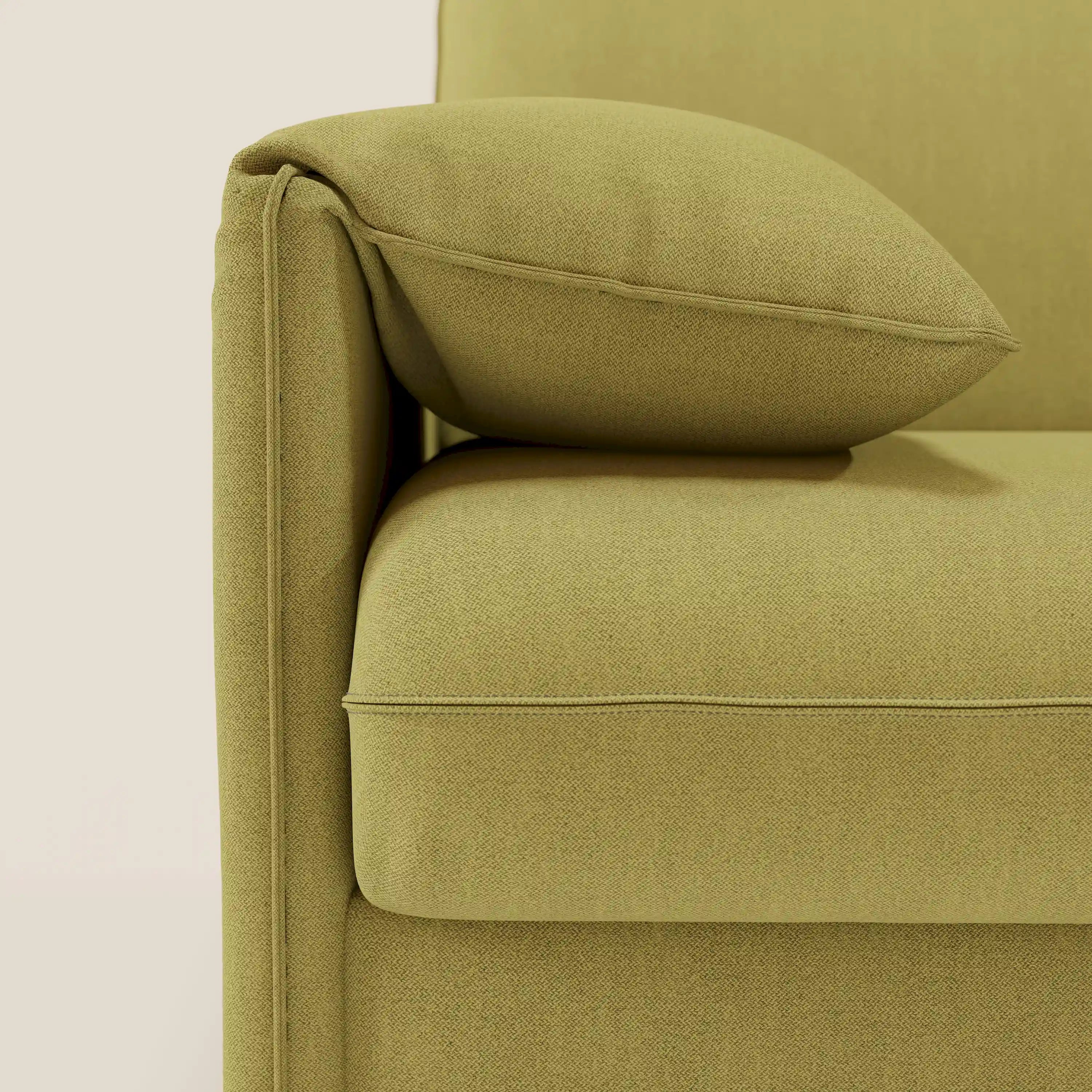 Primula divano letto con materasso alto 18 cm - braccioli mobili e tessuto smacchiabile T05 - divani.store