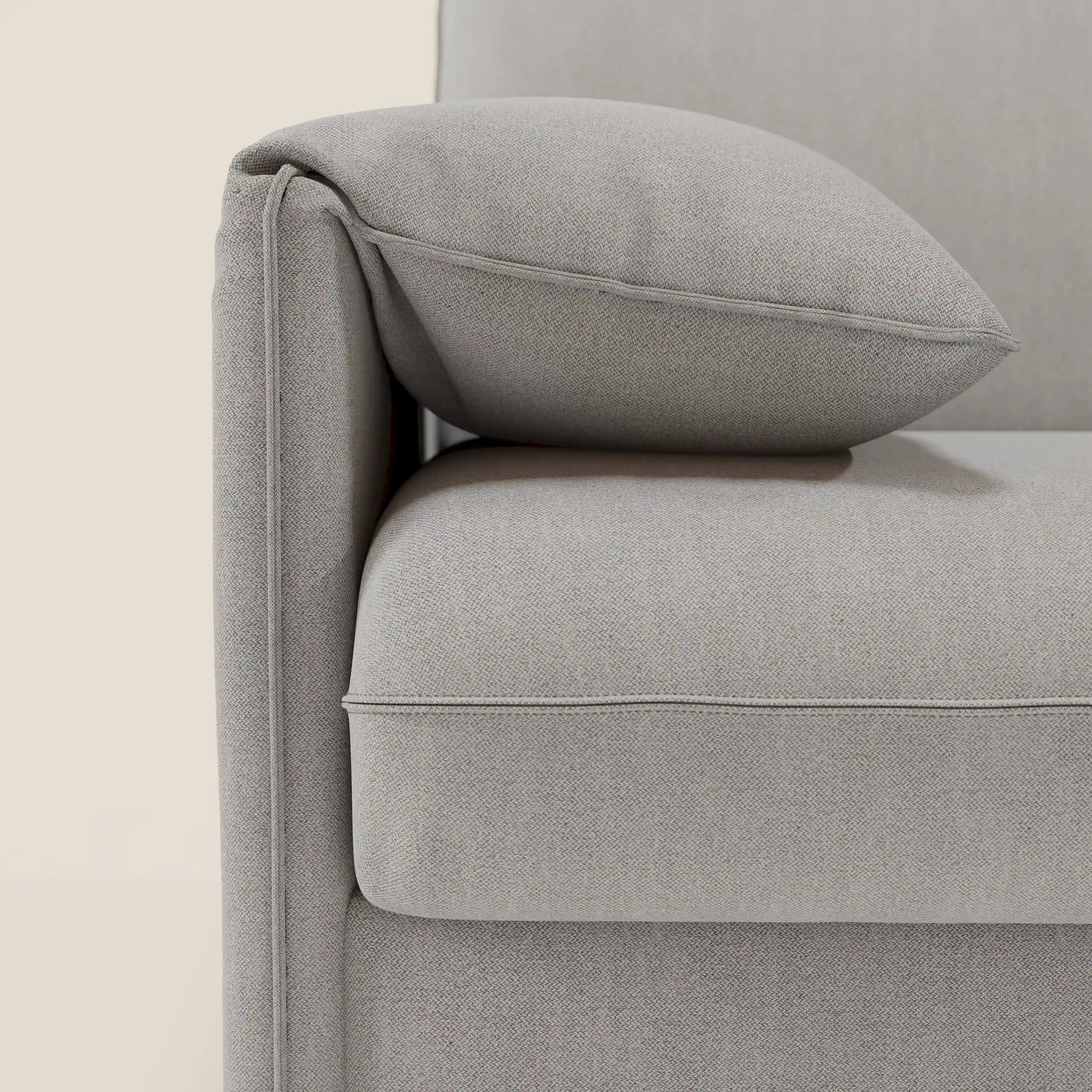 Primula divano letto con materasso alto 18 cm - braccioli mobili e tessuto smacchiabile T05 - divani.store