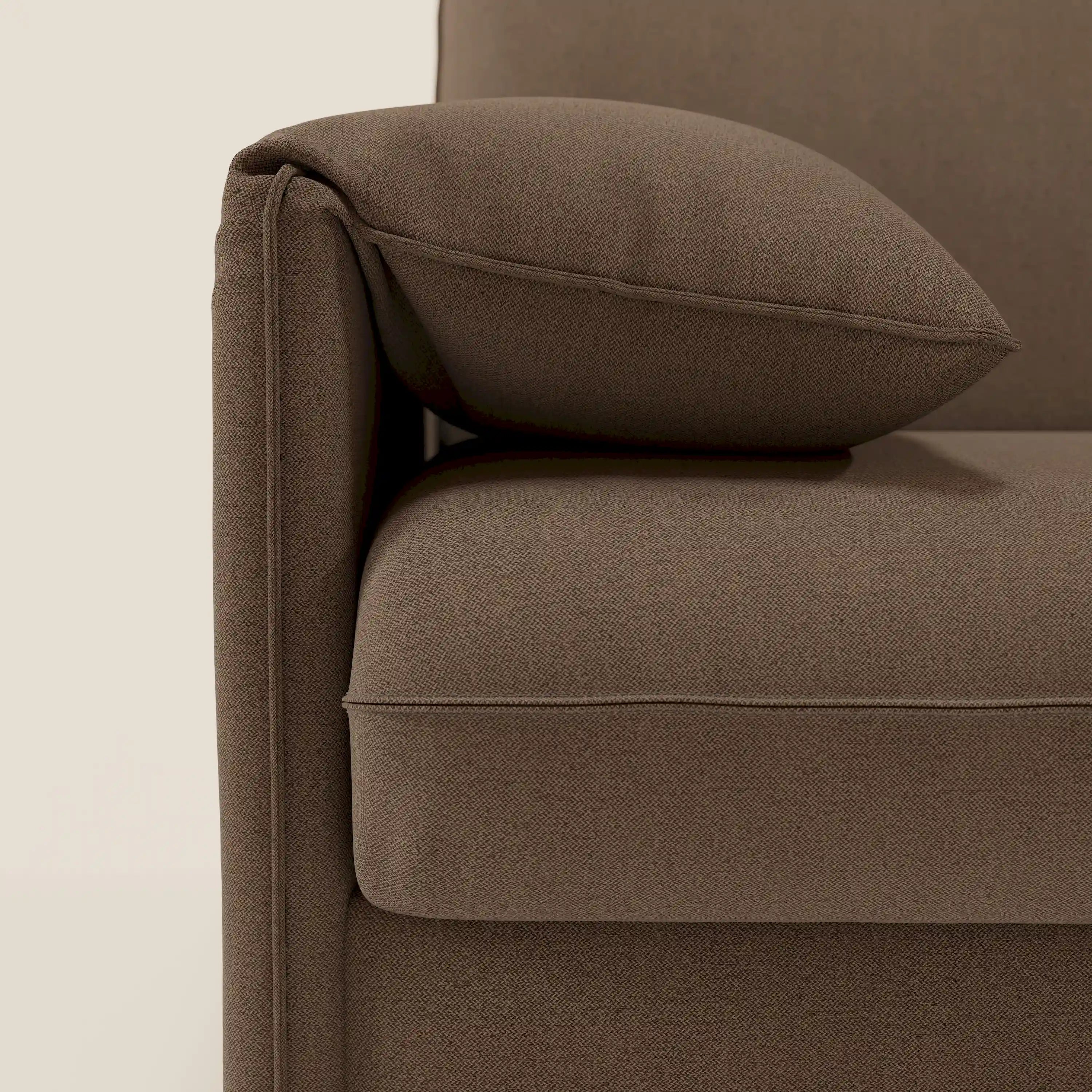 Primula divano letto con materasso alto 18 cm - braccioli mobili e tessuto smacchiabile T05 - divani.store