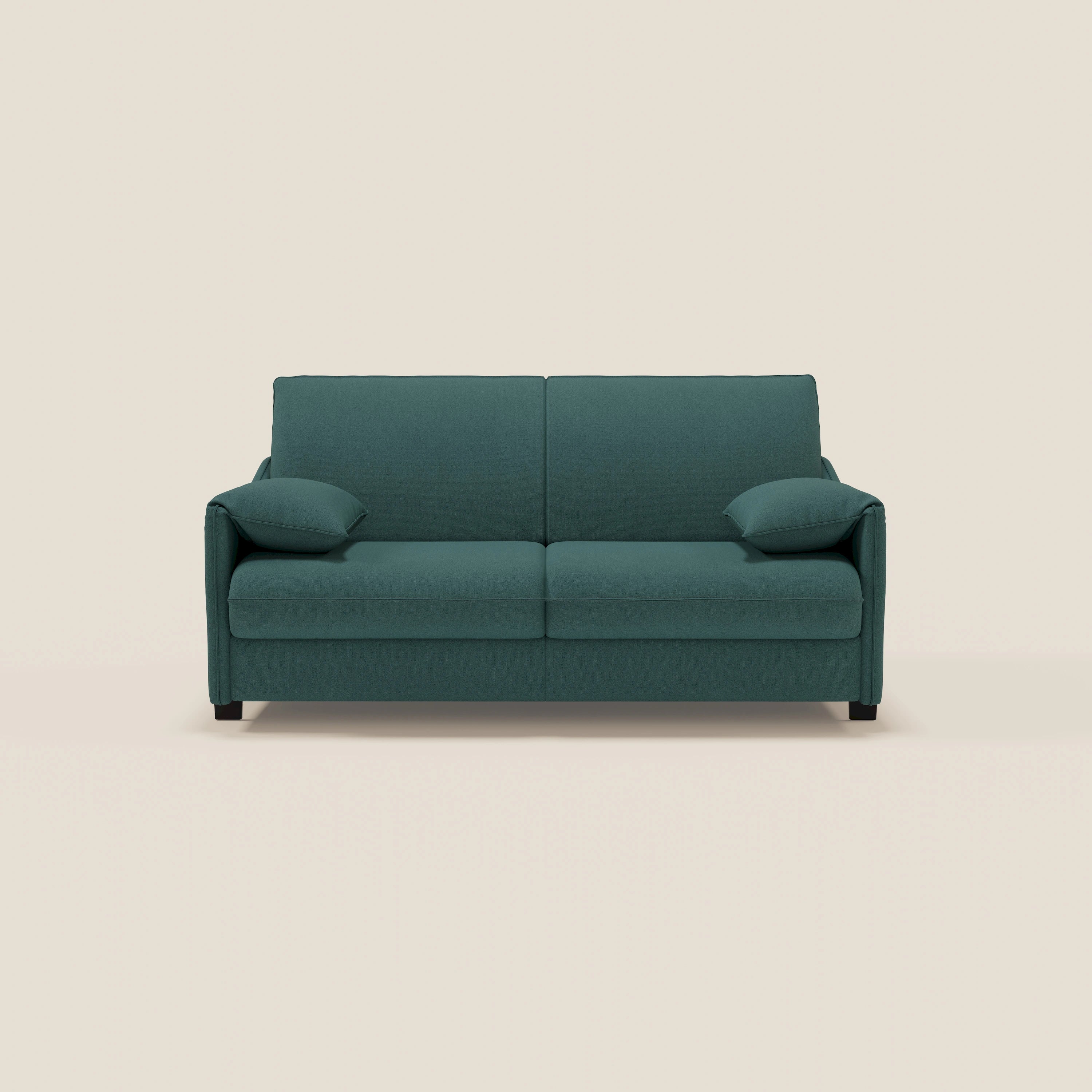 Primula divano letto con materasso alto 18 cm - braccioli mobili e tessuto smacchiabile T05 - divani.store