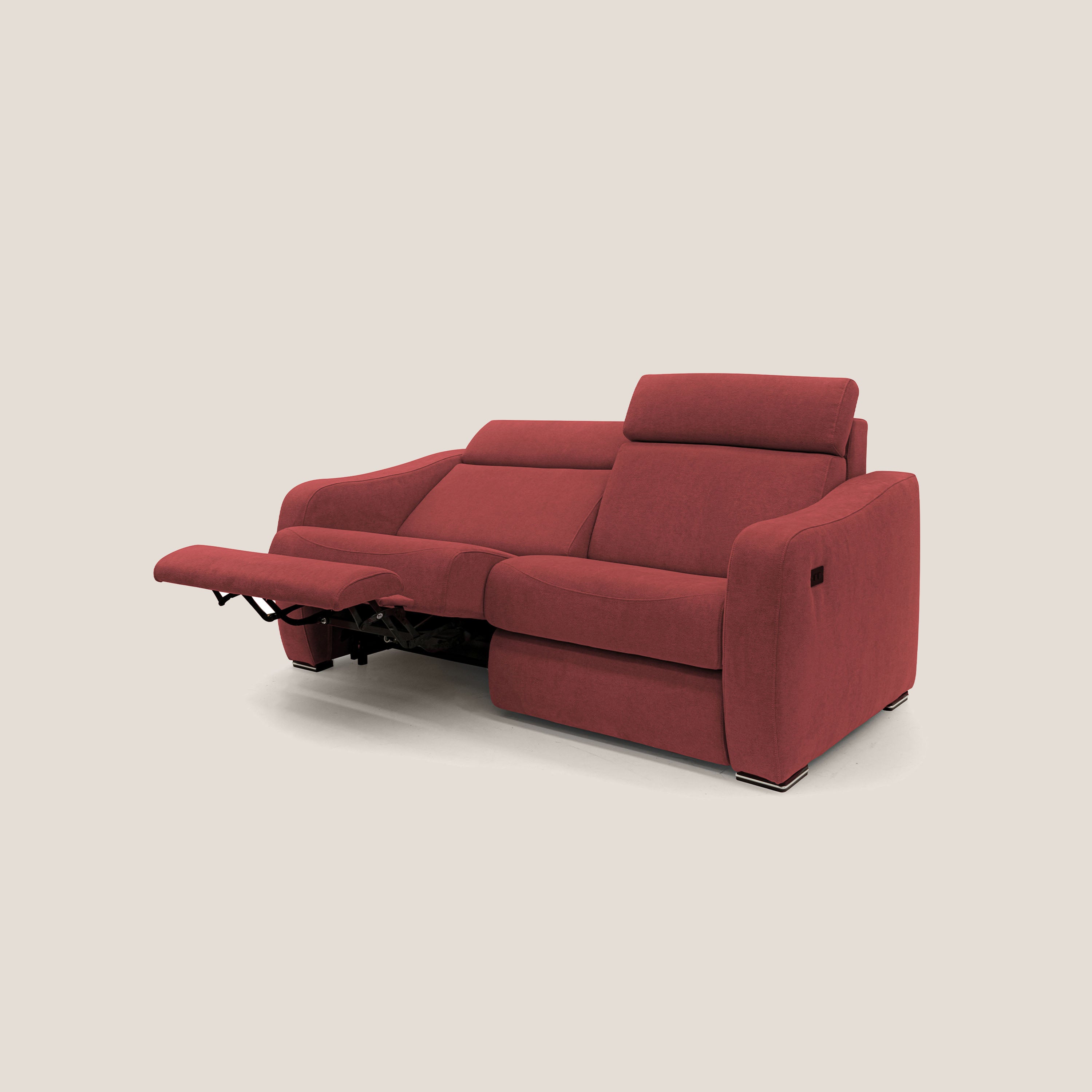 Gummy Divano con meccanismo relax elettrico rosso - divani.store