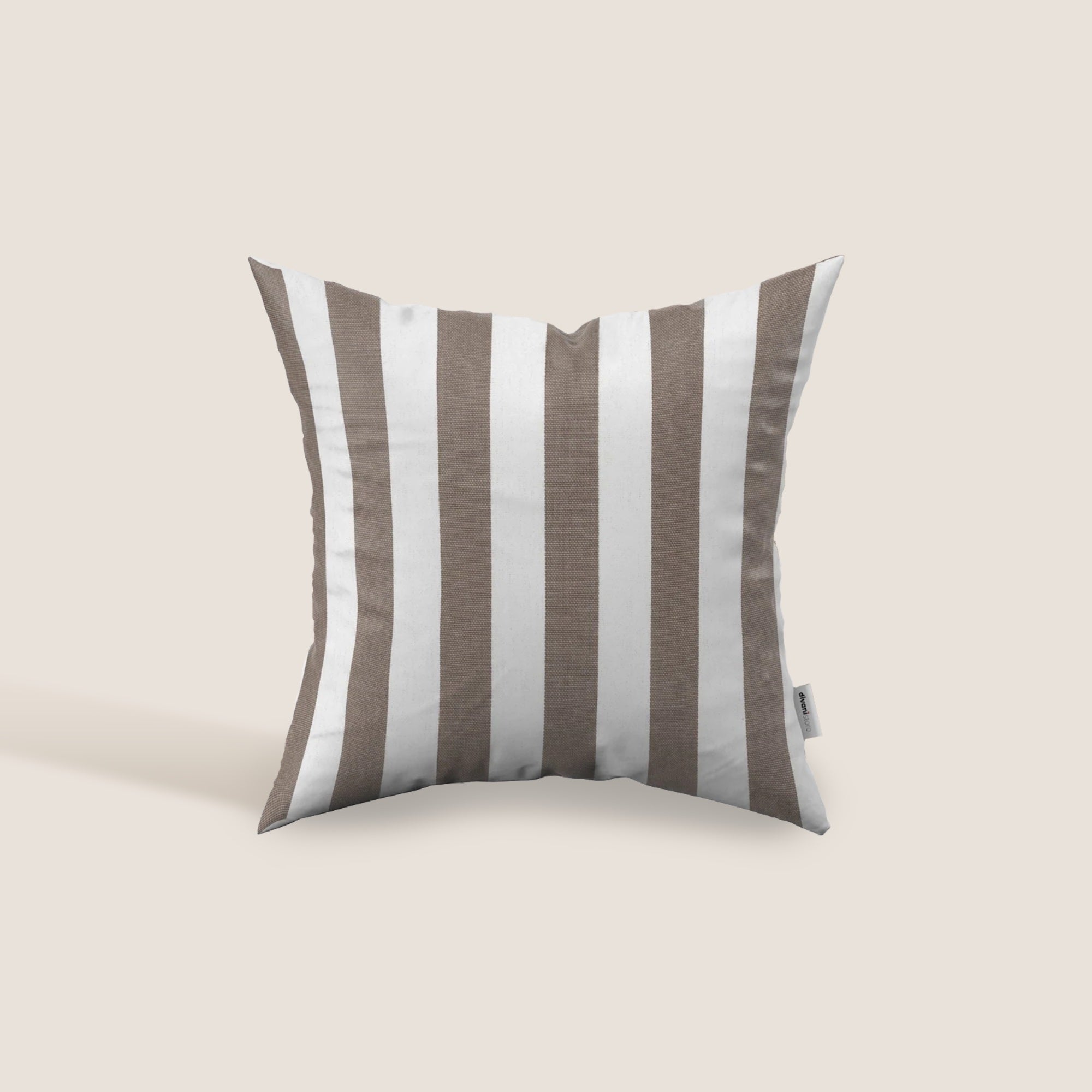 Righe cuscino cotone rigato disponibile in diverse colorazioni beige - divani.store