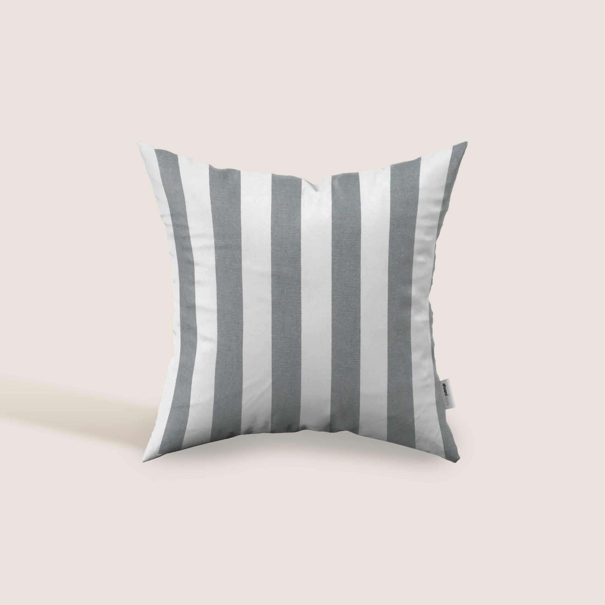 Righe cuscino cotone rigato disponibile in diverse colorazioni grigio - divani.store