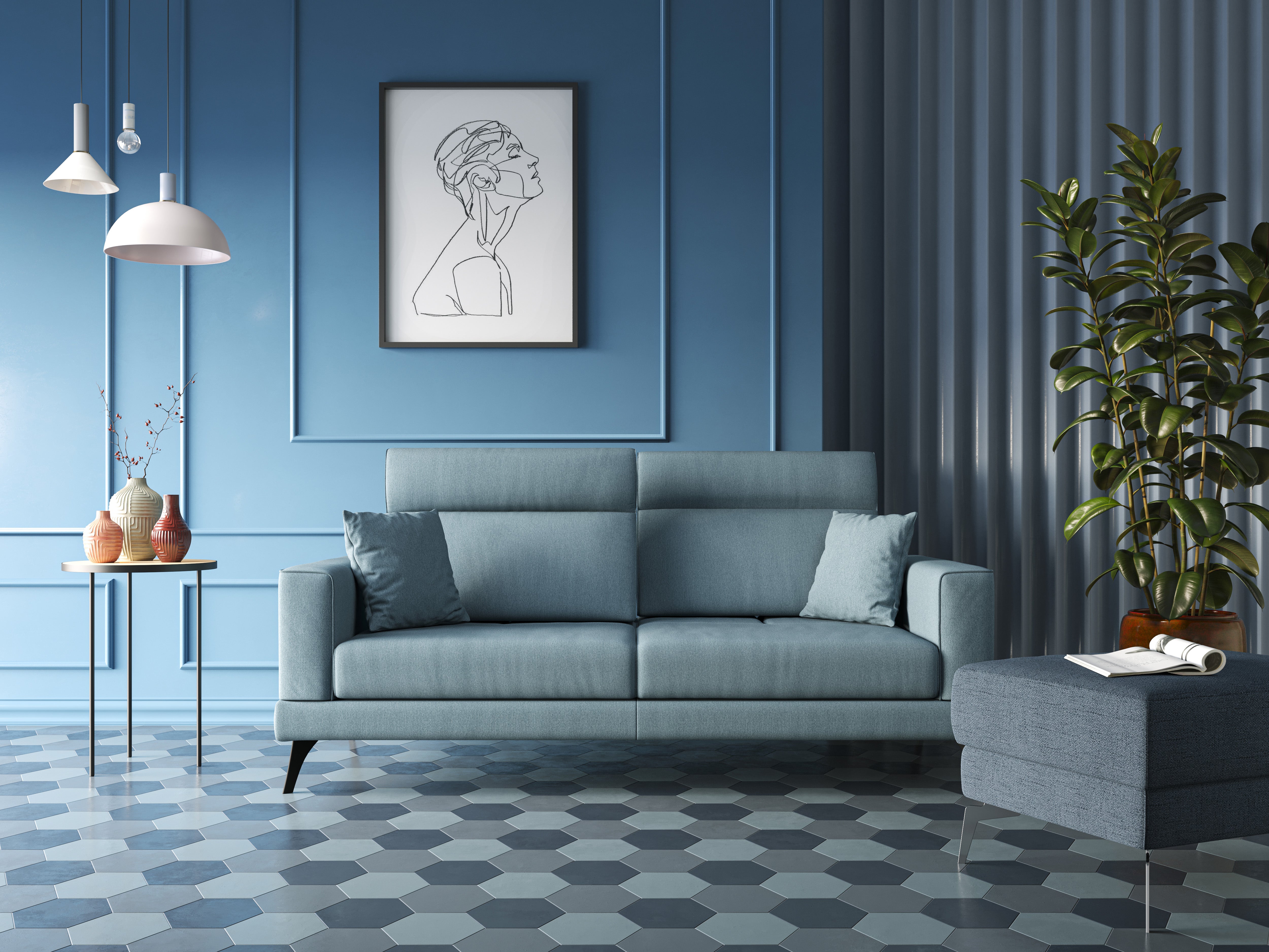 Slide Divano con schienali traslanti e poggiatesta in tessuto smacchiabile T05 carta da zucchero - divani.store