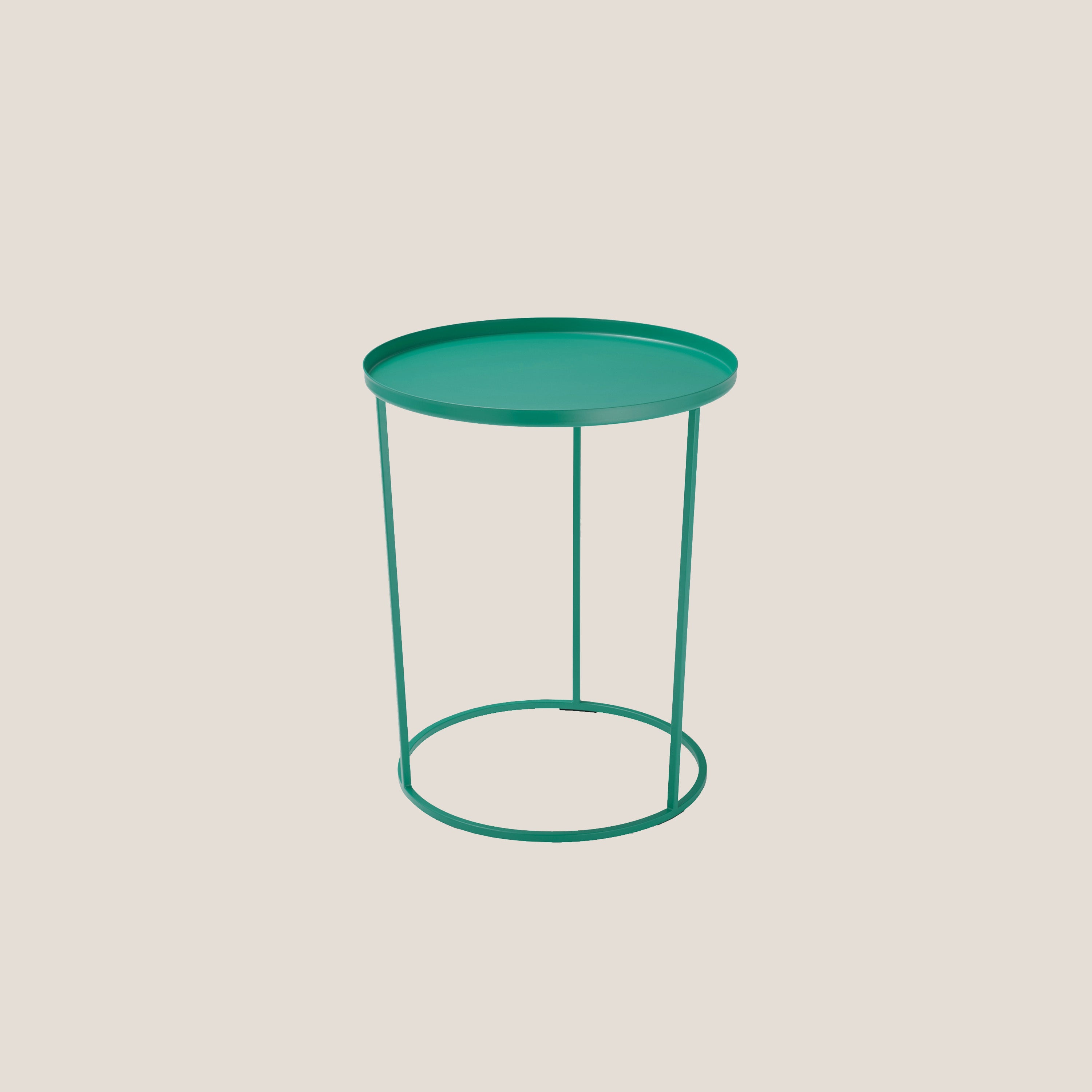 Costance tavolino rotondo con vassoio da salotto in metallo - divani.store