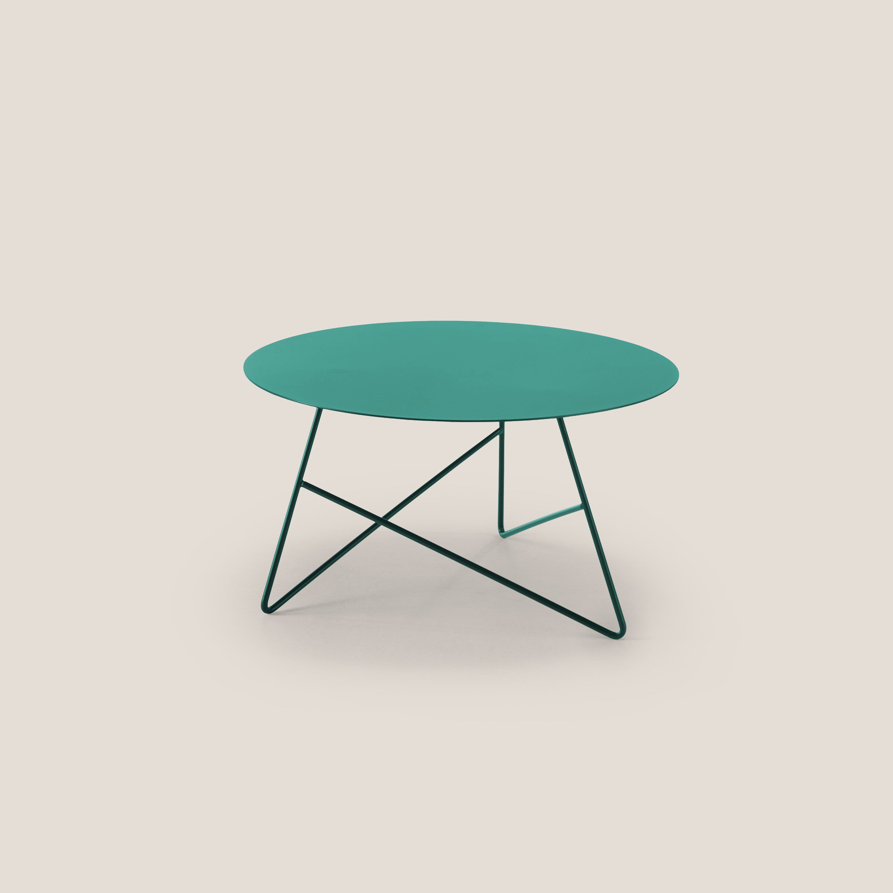 Ermione tavolino rotondo da salotto in metallo h35 - divani.store