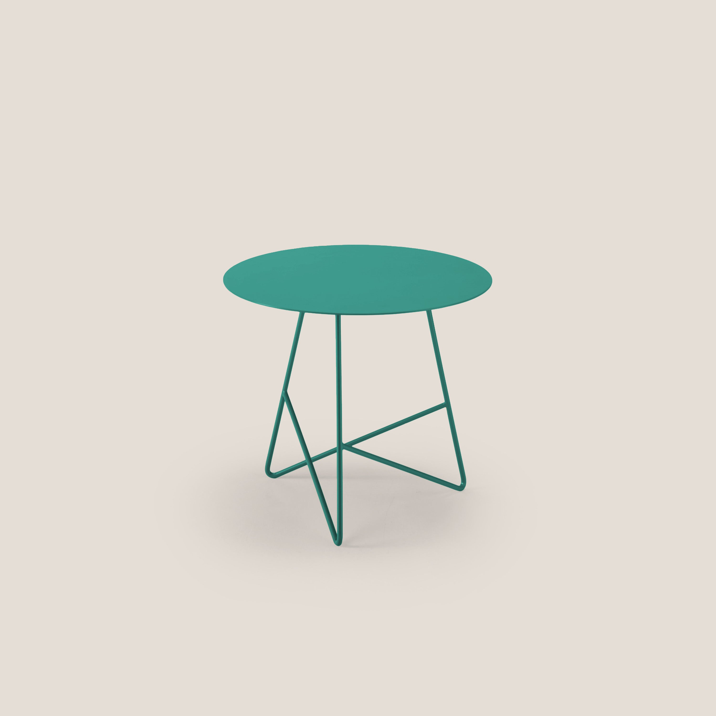 Ermione tavolino rotondo da salotto in metallo h44 - divani.store