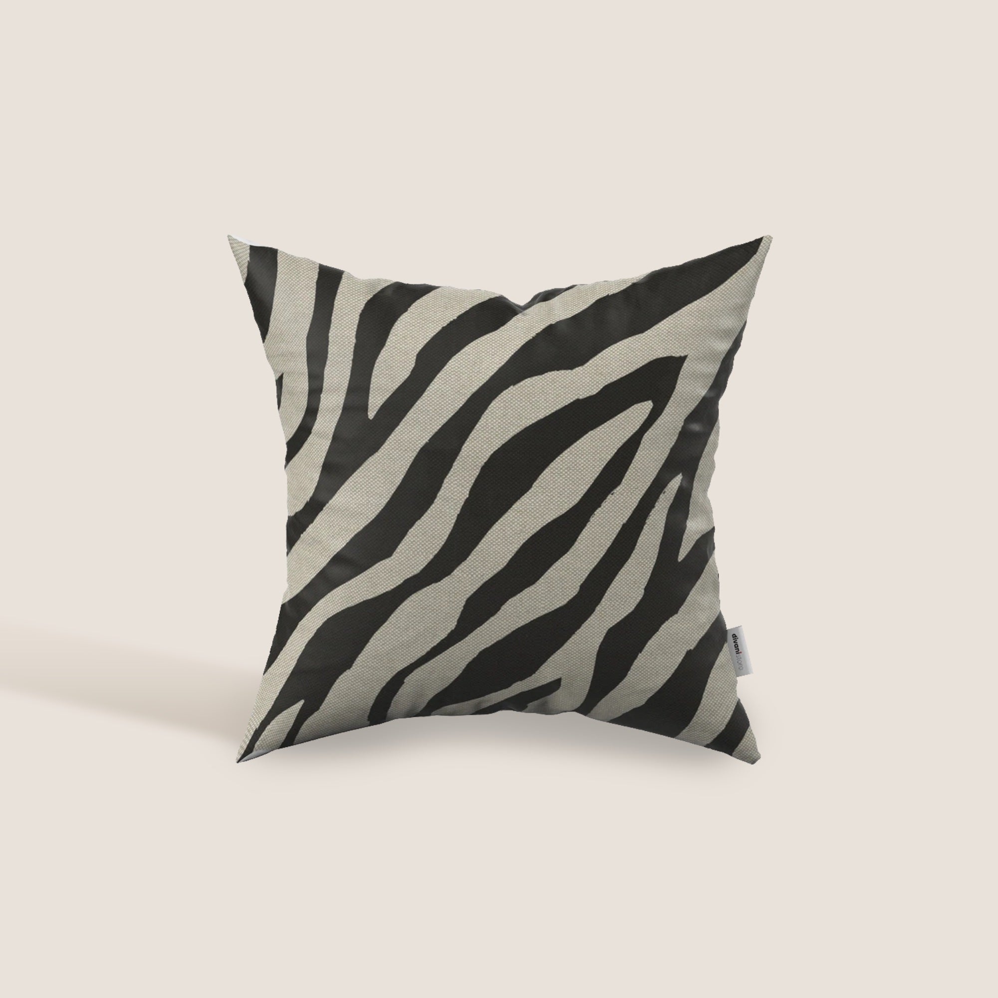 Stripe cuscini geometrici in tessuto Idrorepellente disponibile in diversi colori tortora - divani.store