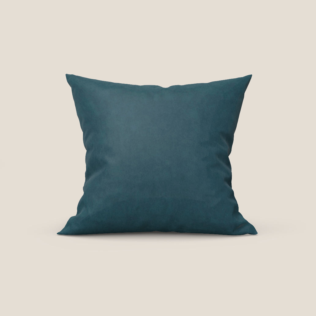 Rotterdam cuscino disponibile in diversi colori realizzato in microfibra effetto velluto raso impermeabile T09 blu - divani.store