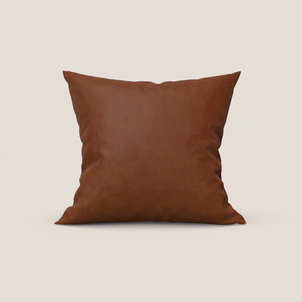 Rotterdam cuscino disponibile in diversi colori realizzato in microfibra effetto velluto raso impermeabile T09 ruggine - divani.store