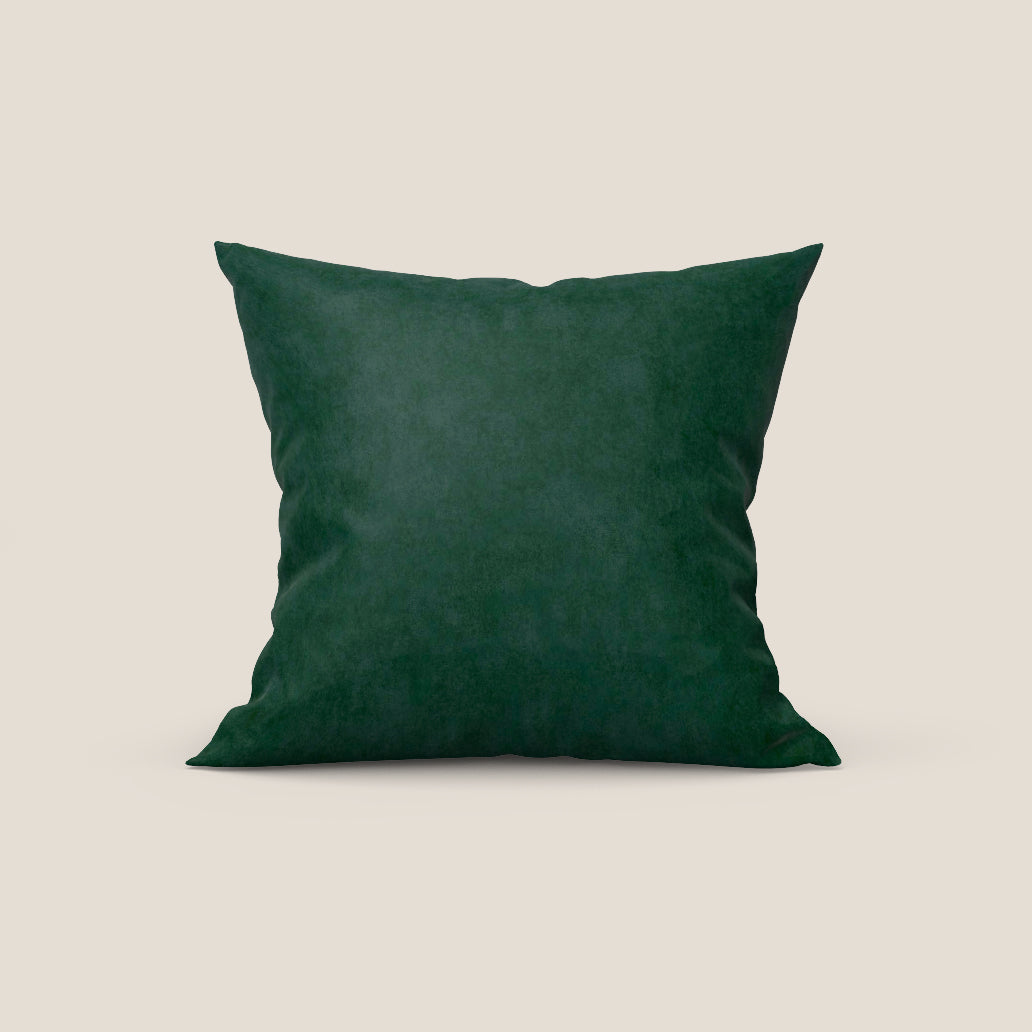 Rotterdam cuscino disponibile in diversi colori realizzato in microfibra effetto velluto raso impermeabile T09 verde - divani.store