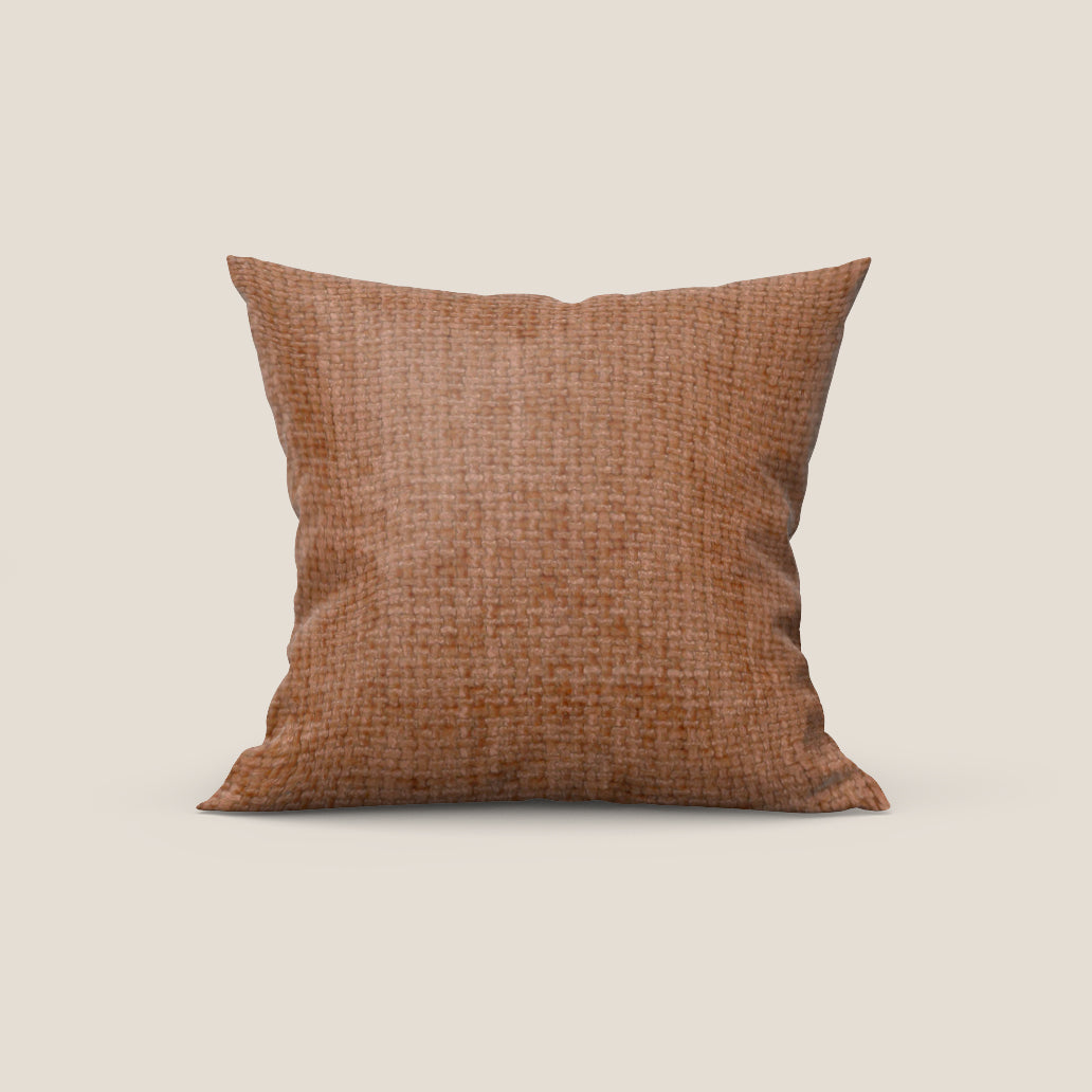 Montana cuscino disponibile in diversi colori realizzato in morbido tessuto a trama grossa impermeabile T10 arancio - divani.store