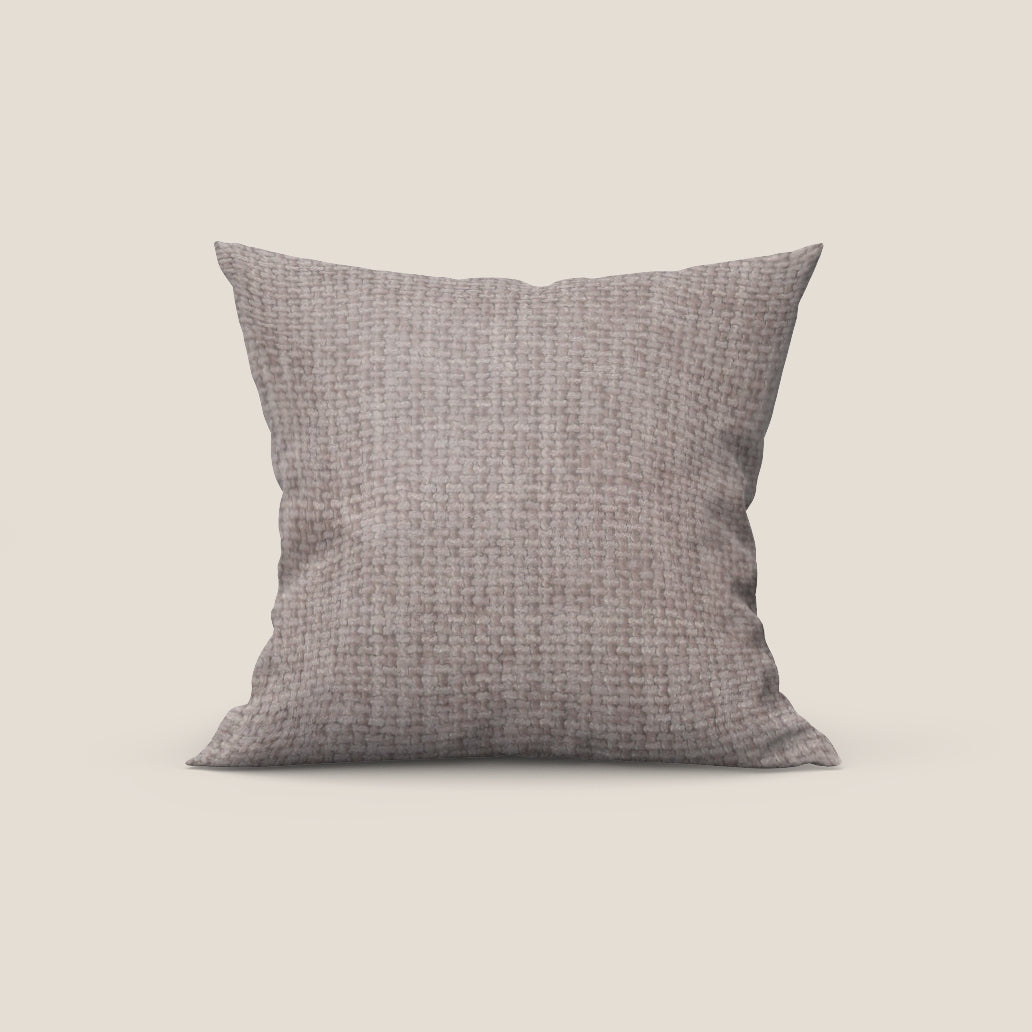 Montana cuscino disponibile in diversi colori realizzato in morbido tessuto a trama grossa impermeabile T10 rosa - divani.store