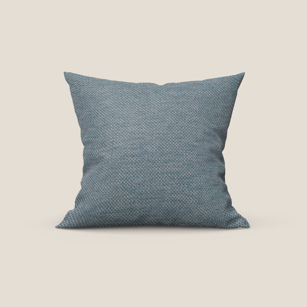 Tauro cuscino disponibile in diversi colori in tessuto misto cotone smacchiabile T18 azzurro - divani.store