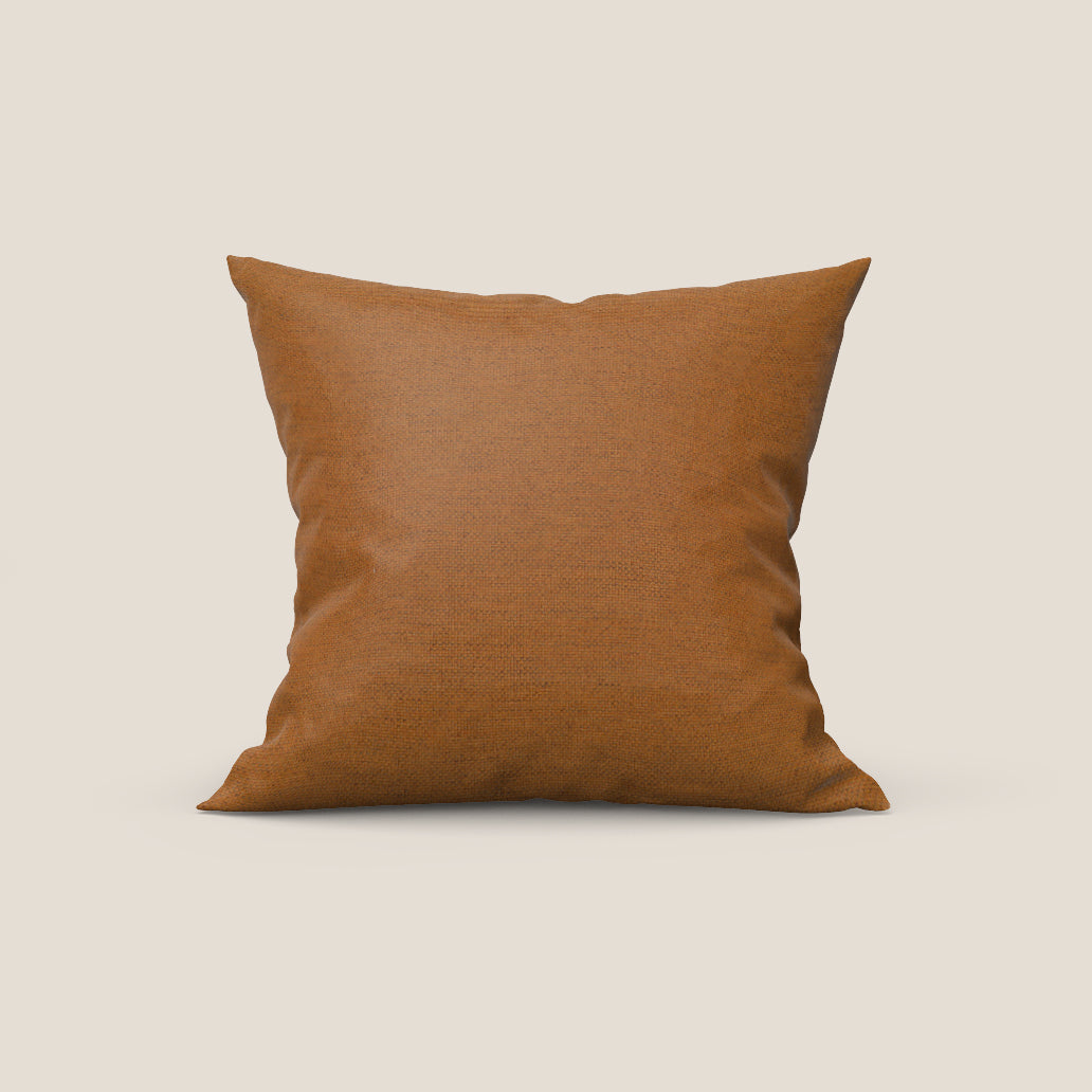 Tobago cuscino disponibile in diversi colori realizzato in tessuto fiammato simil cotone impermeabile T19 arancio - divani.store