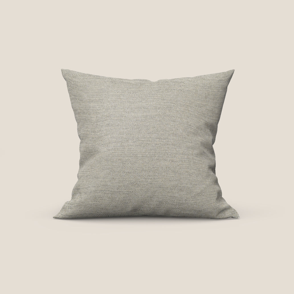 Tobago cuscino disponibile in diversi colori realizzato in tessuto fiammato simil cotone impermeabile T19 sabbia - divani.store