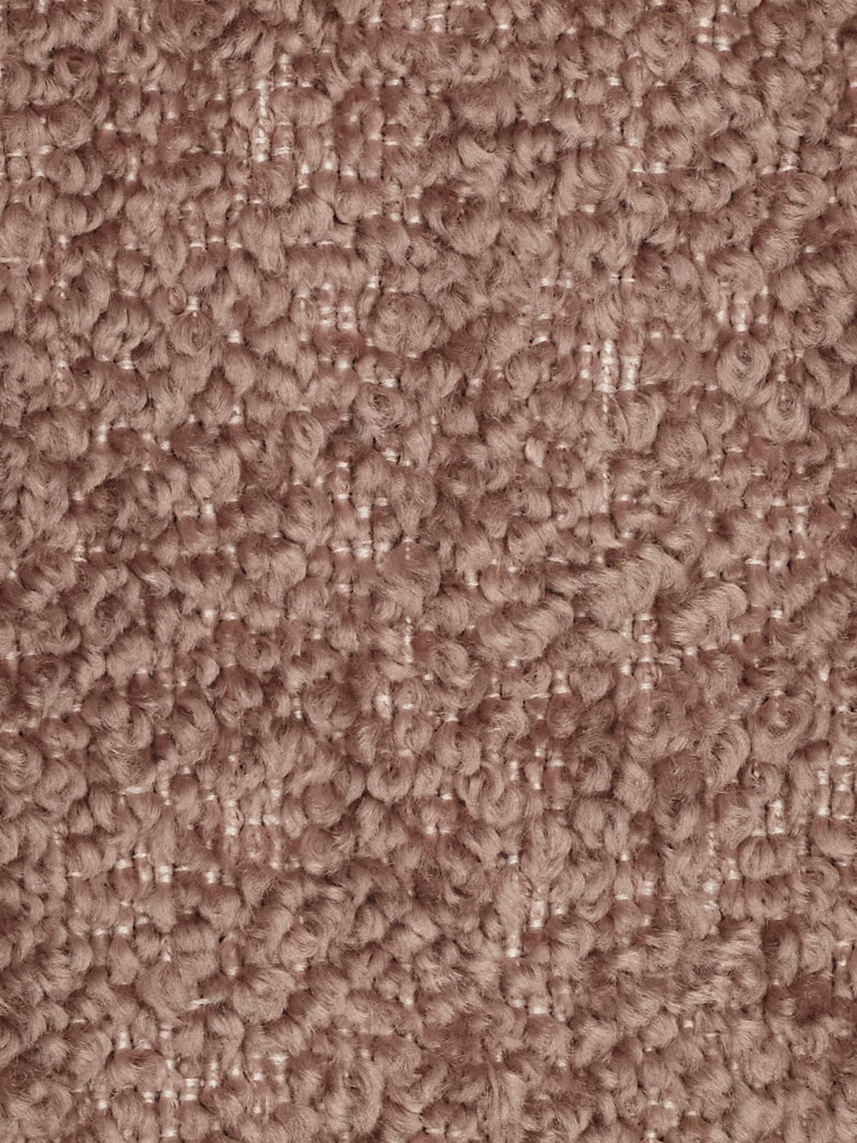 Ecco una frase riscritta utilizzando i dati del tuo prodotto: Primo piano della poltrona Mosaic modulo da 77 cm in bouclé di Divani.Store, caratterizzata da un design capitonné in tessuto T21 facile da pulire. Le fibre bouclé a riccioli formano una superficie morbida e irregolare con sottili motivi a griglia nell’intreccio, che richiamano il fascino accogliente e tattile tipico dei rivestimenti in stile poltrona.