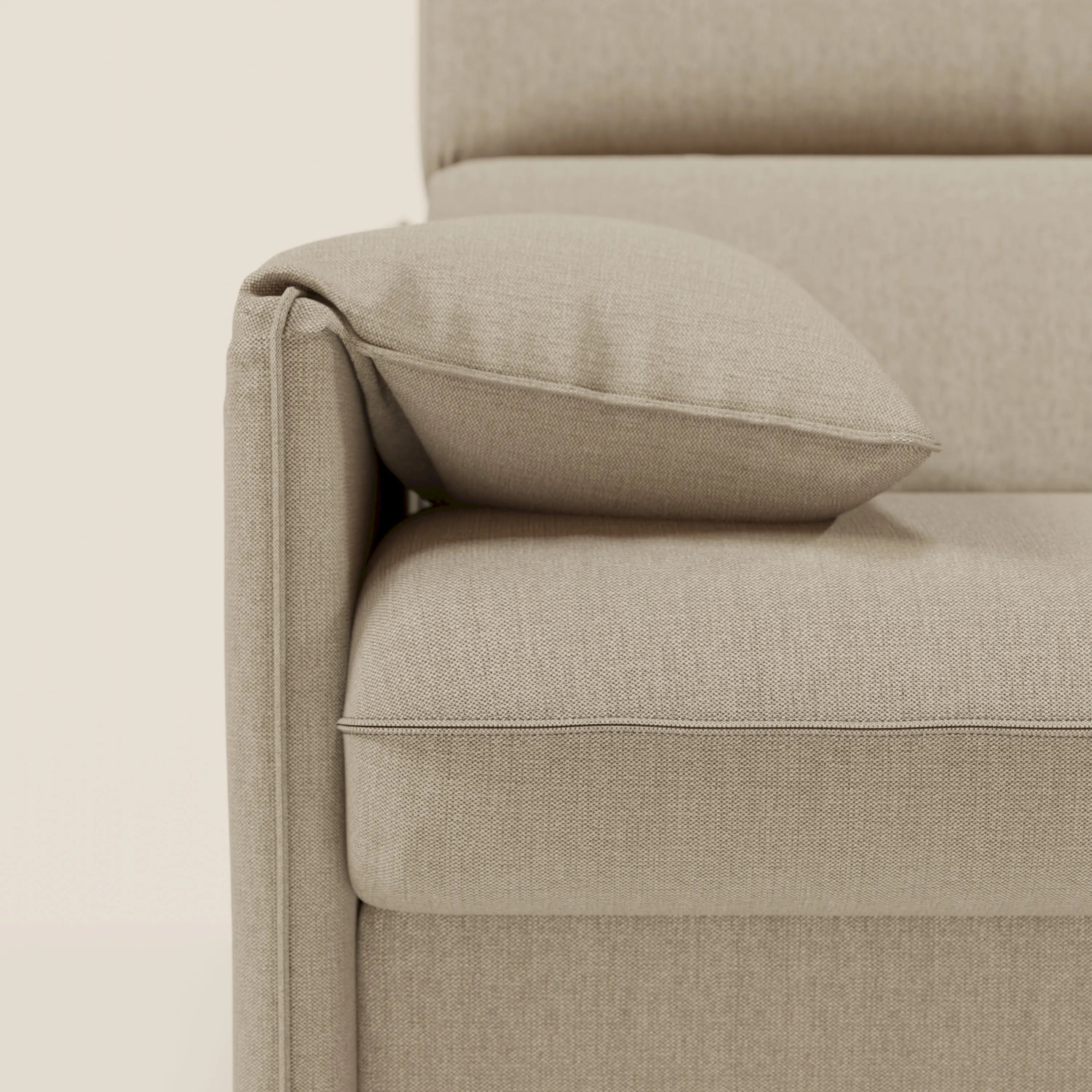 Violetta Divano Letto Angolare con Penisola contenitore, Poggiatesta e Materasso Alto H18 in tessuto impermeabile T13 - divani.store